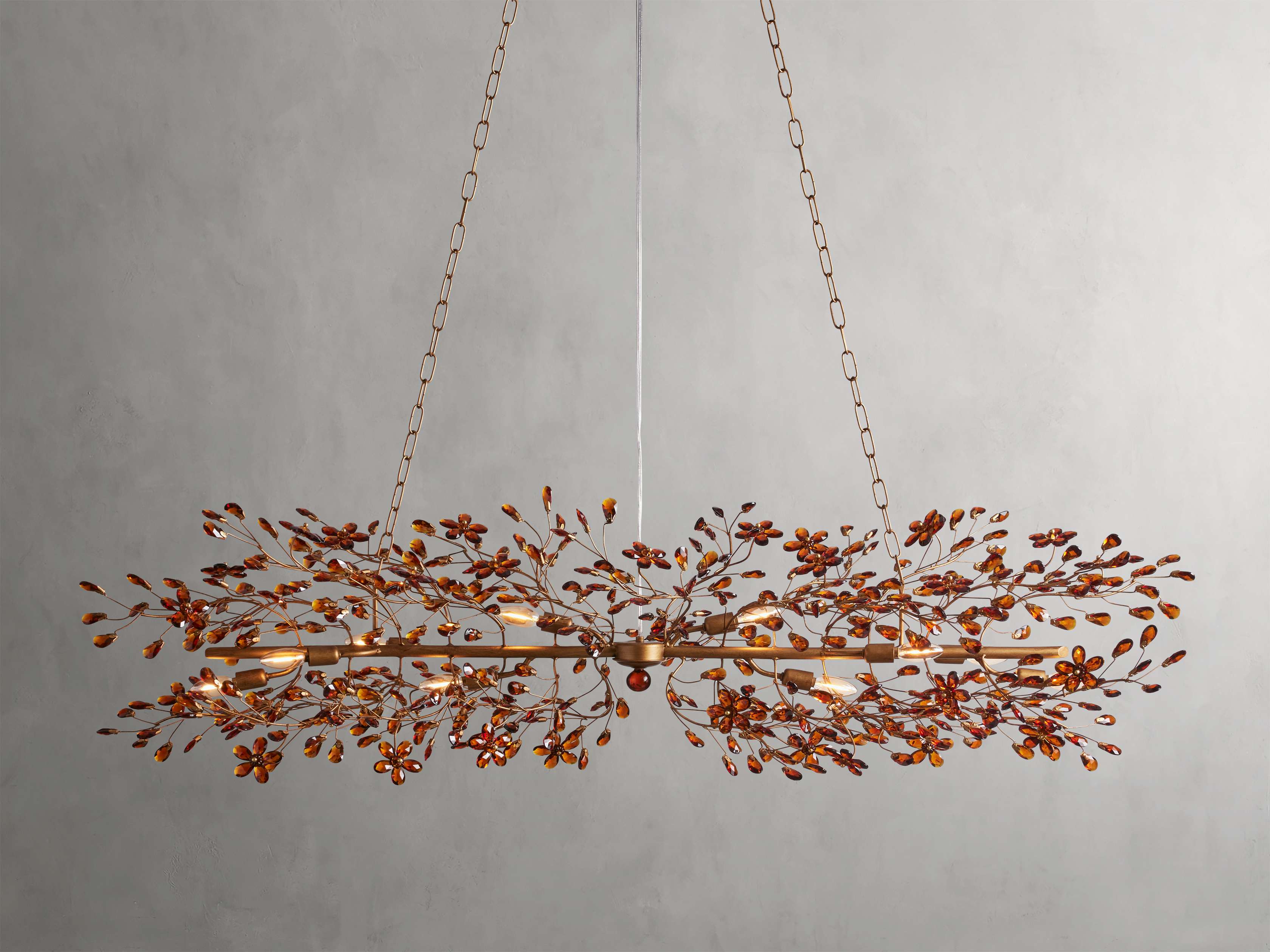 Fiore Sculpted Petals Linear Chandelier - Image 42