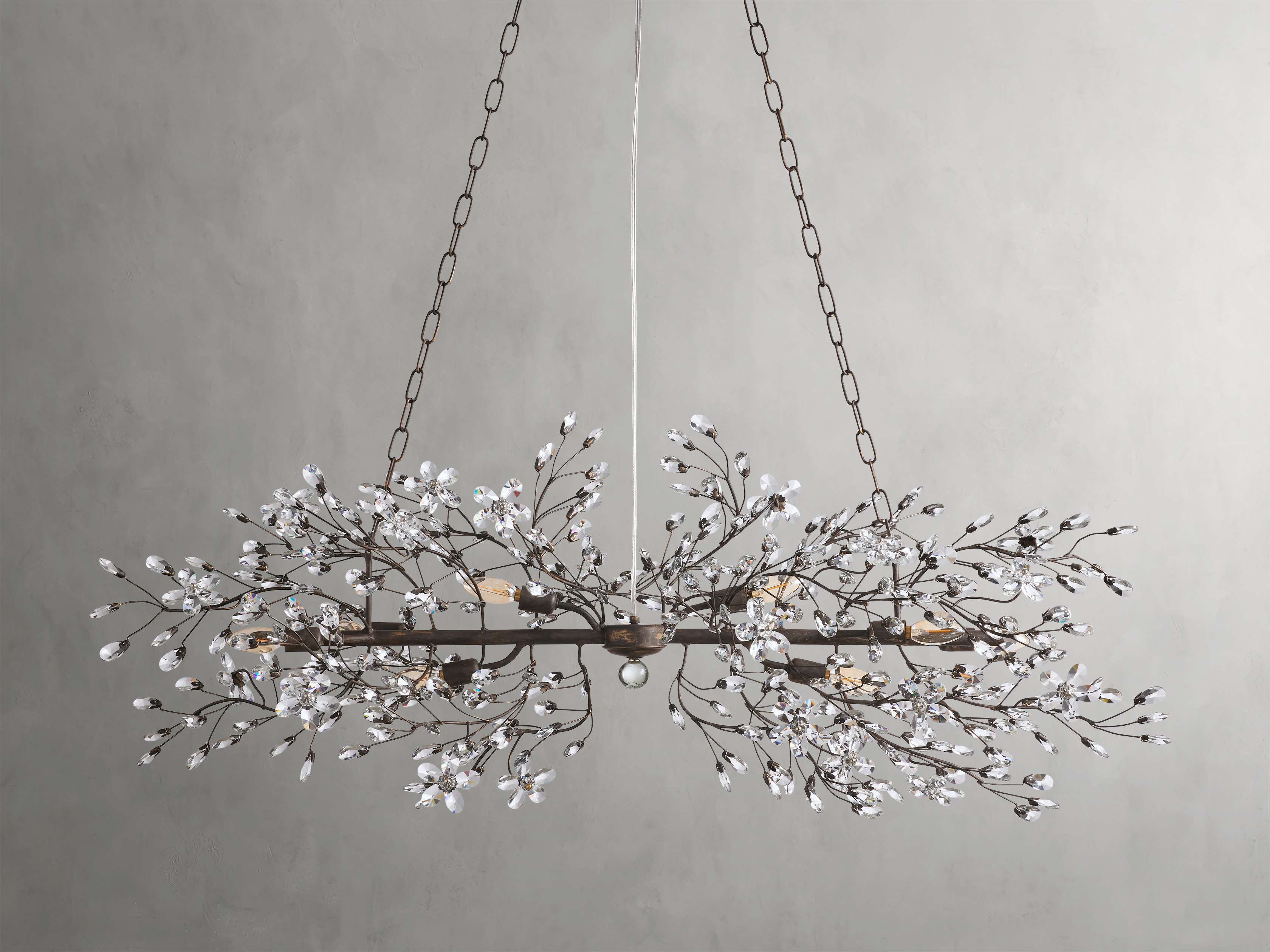Fiore Sculpted Petals Linear Chandelier - Image 7