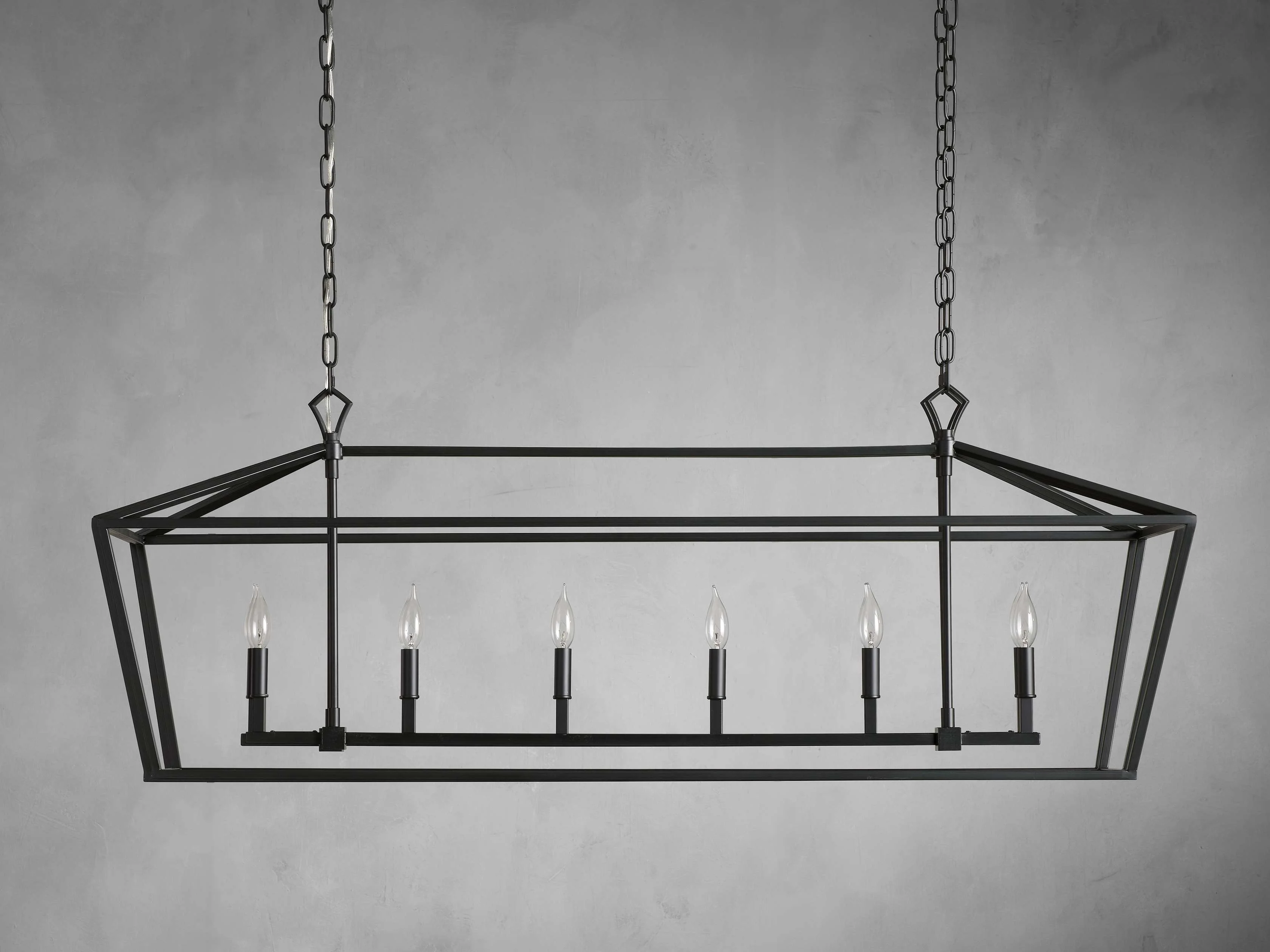 Garnet Hand Forged Rectangular Chandelier - Image 14