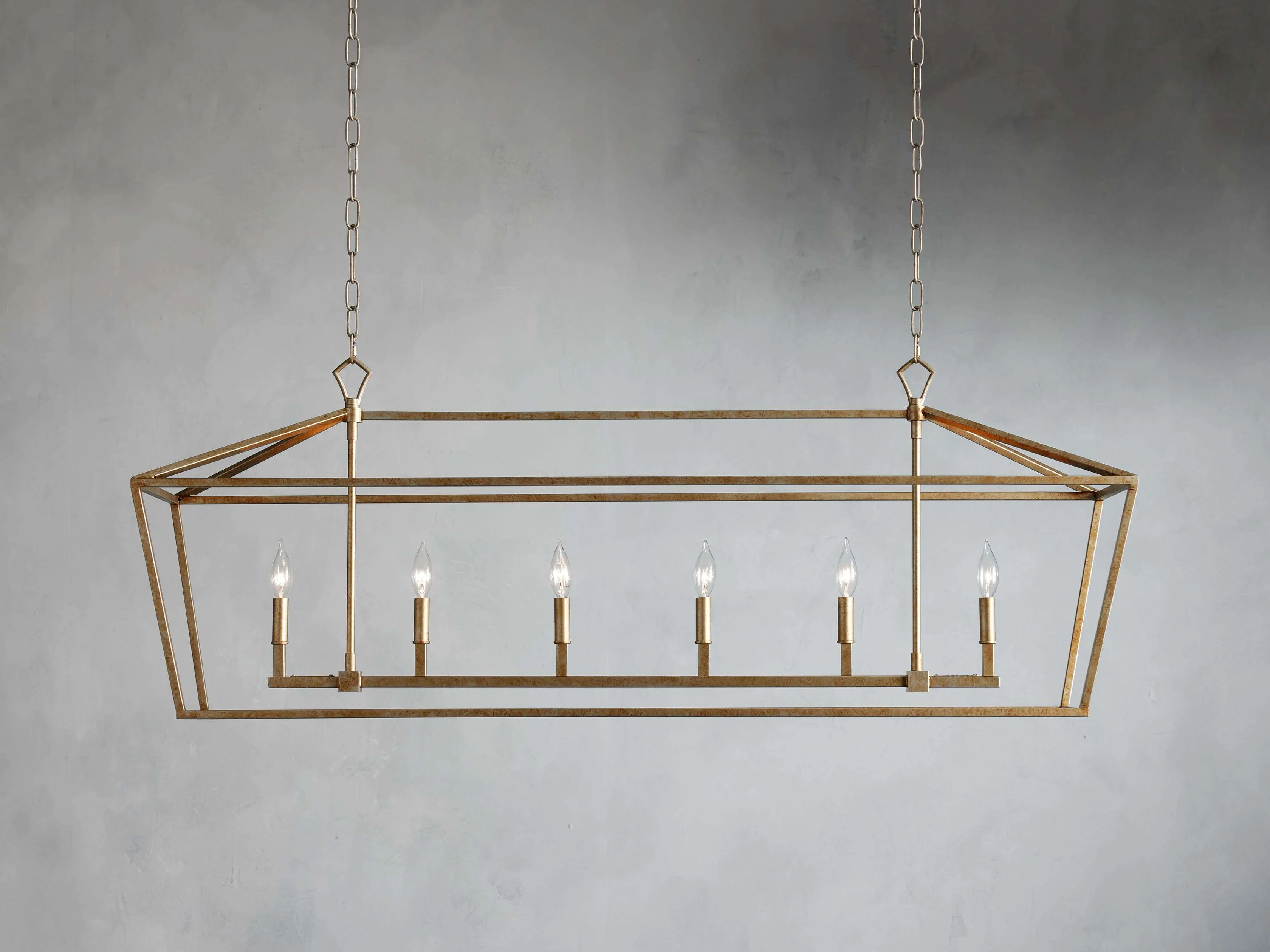 Garnet Hand Forged Rectangular Chandelier - Image 8