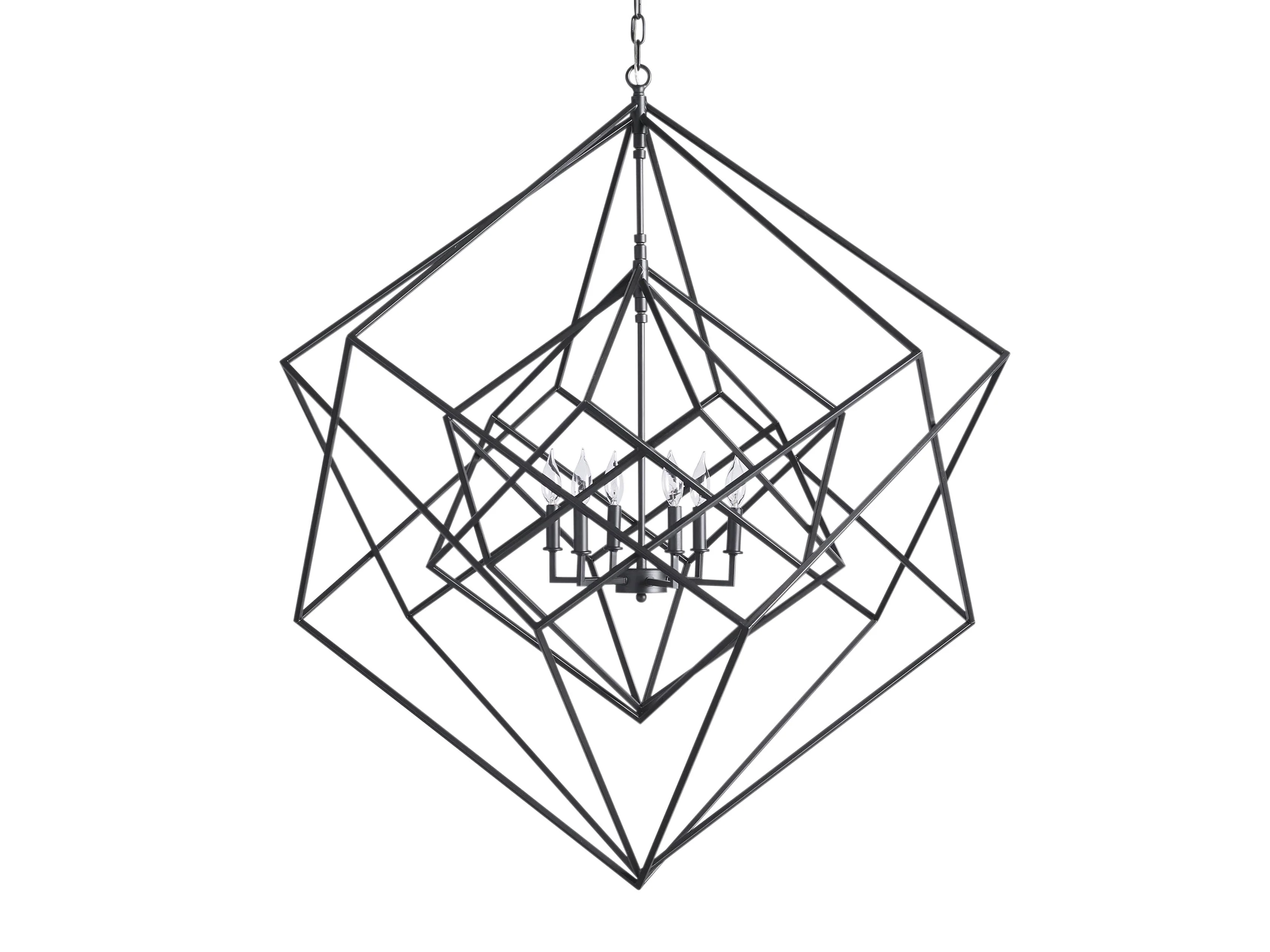 Geode Minimalist Geometric Frame Chandelier - Image 13