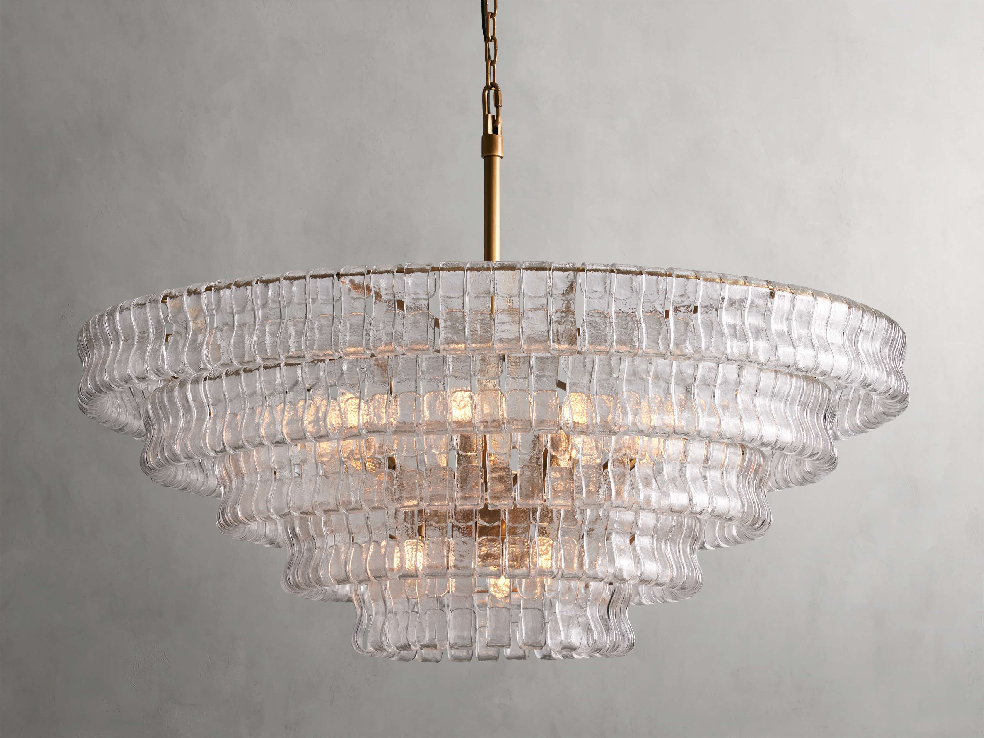 Ghiaccio Handcrafted Glass Round Chandelier - Image 14