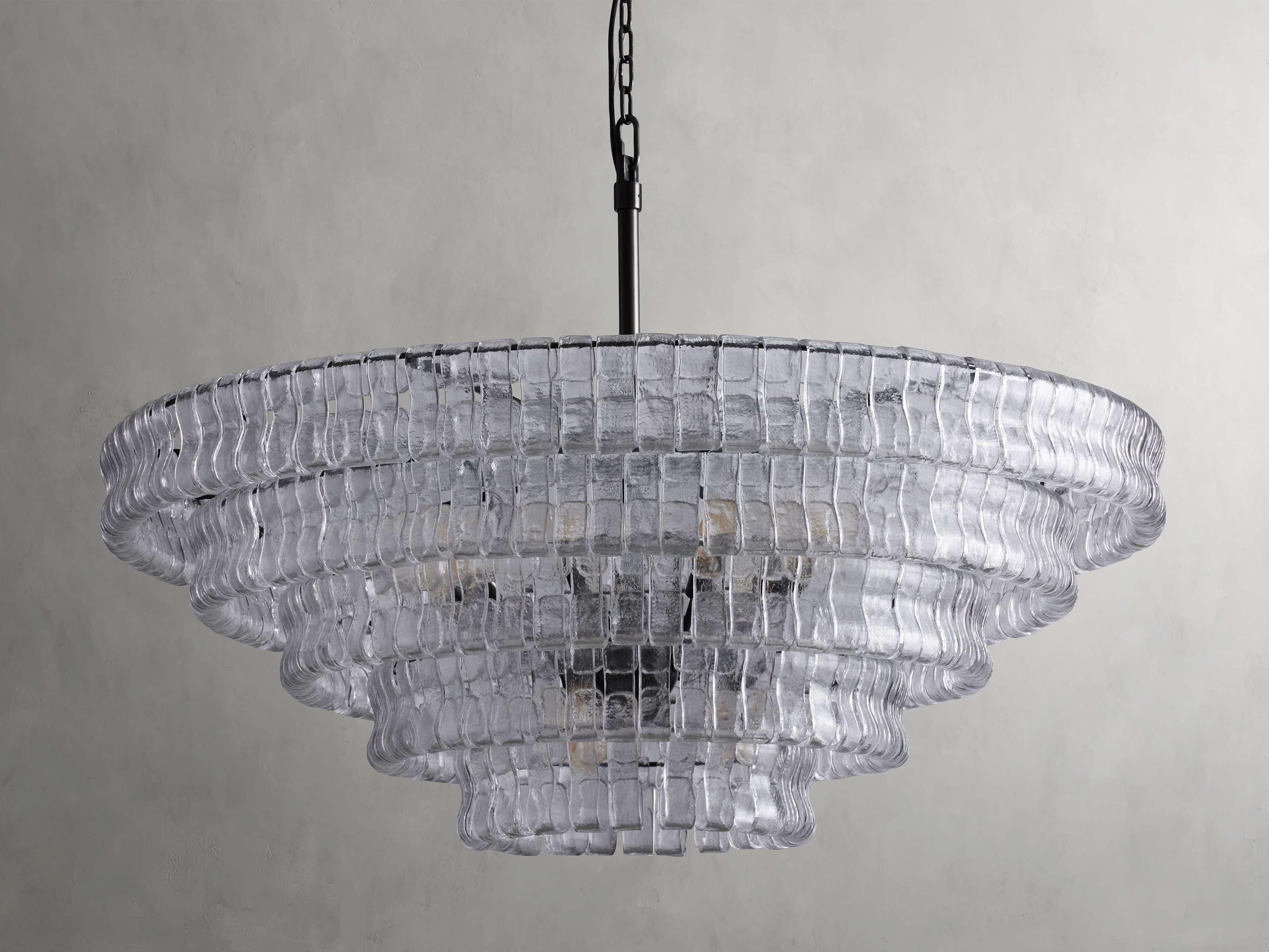 Ghiaccio Handcrafted Glass Round Chandelier - Image 20