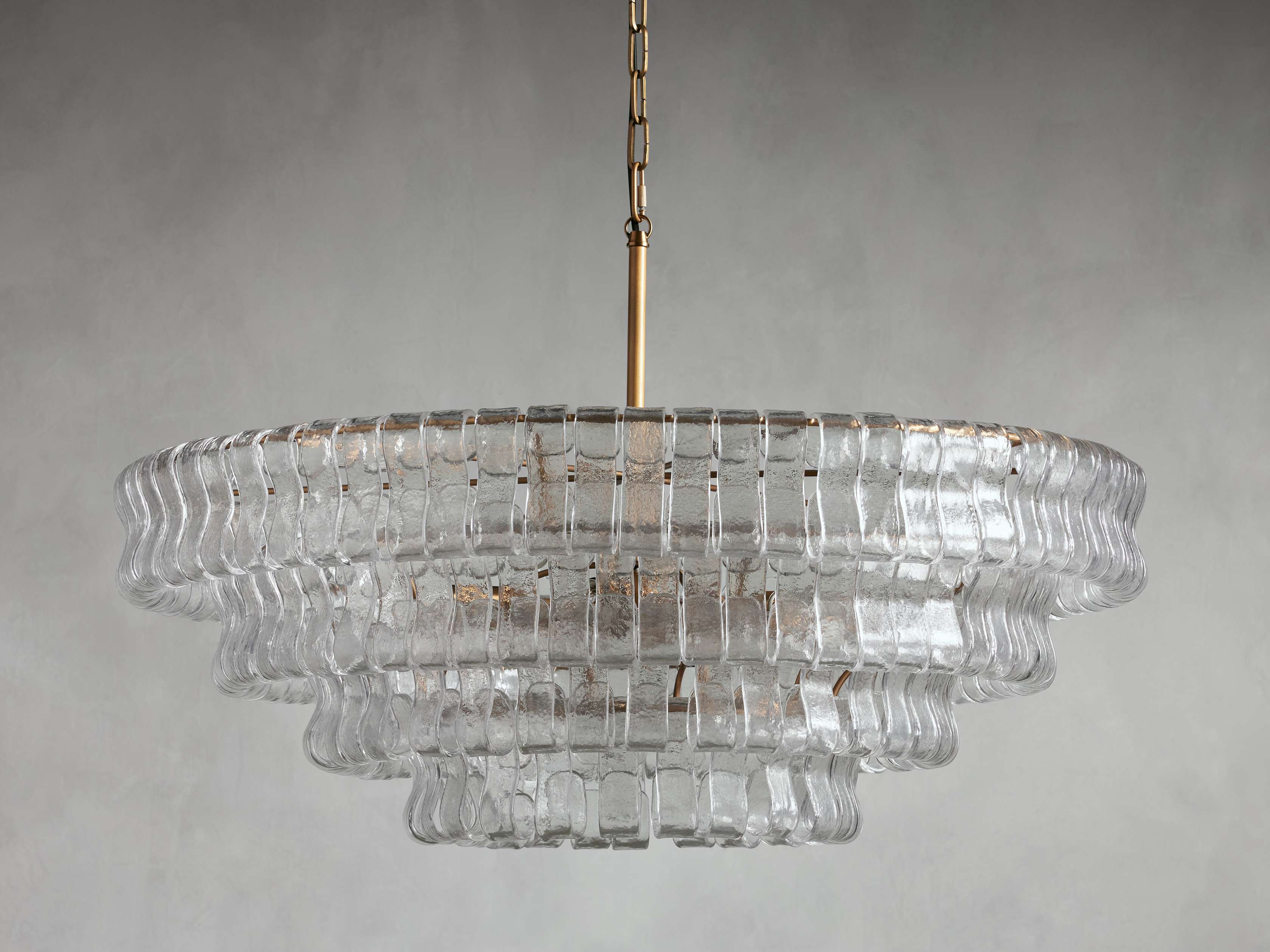 Ghiaccio Handcrafted Glass Round Chandelier - Image 5