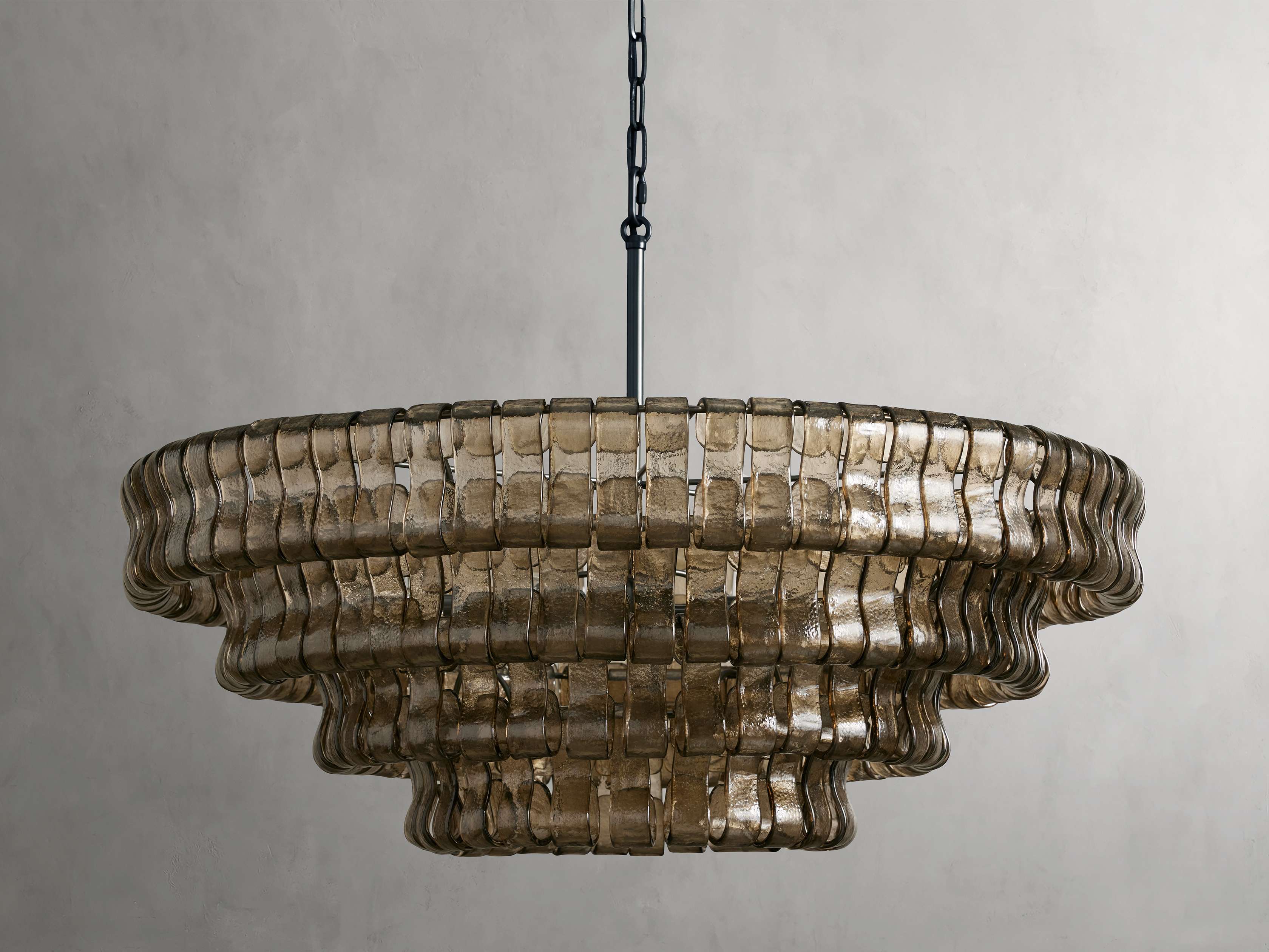 Ghiaccio Handcrafted Glass Round Chandelier - Image 8