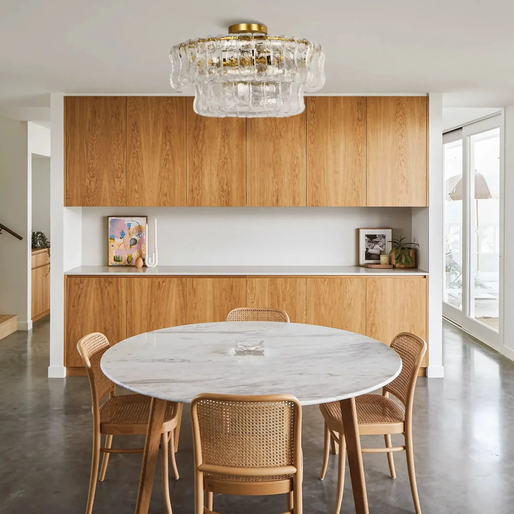 Ghiaccio Textured Glass Flush Mount - Image 19