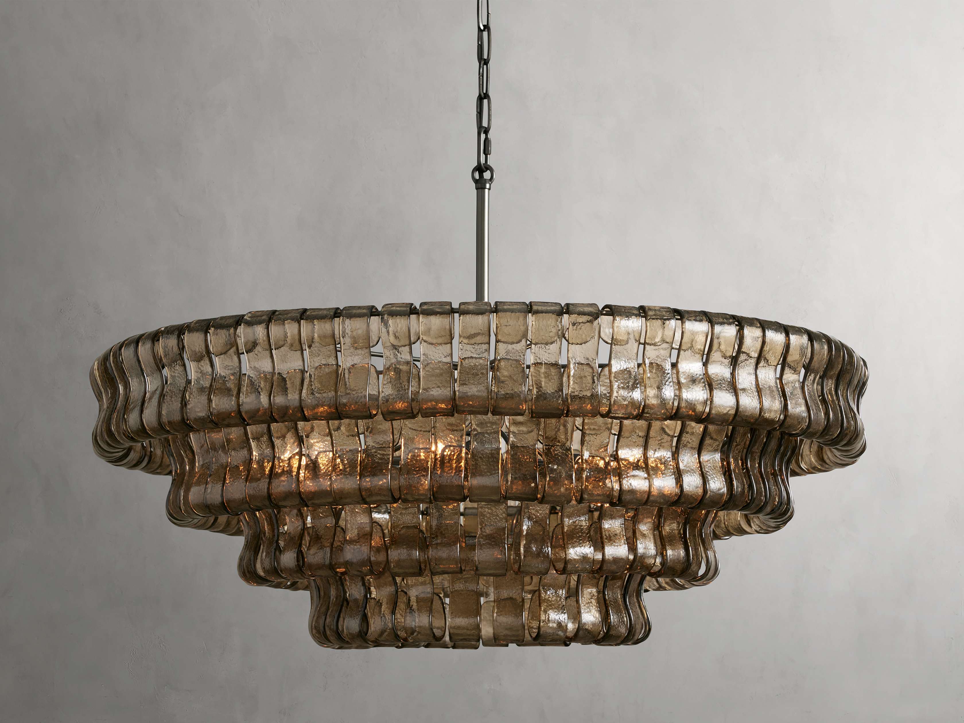 Ghiaccio Textured Glass Round Chandelier - Image 14