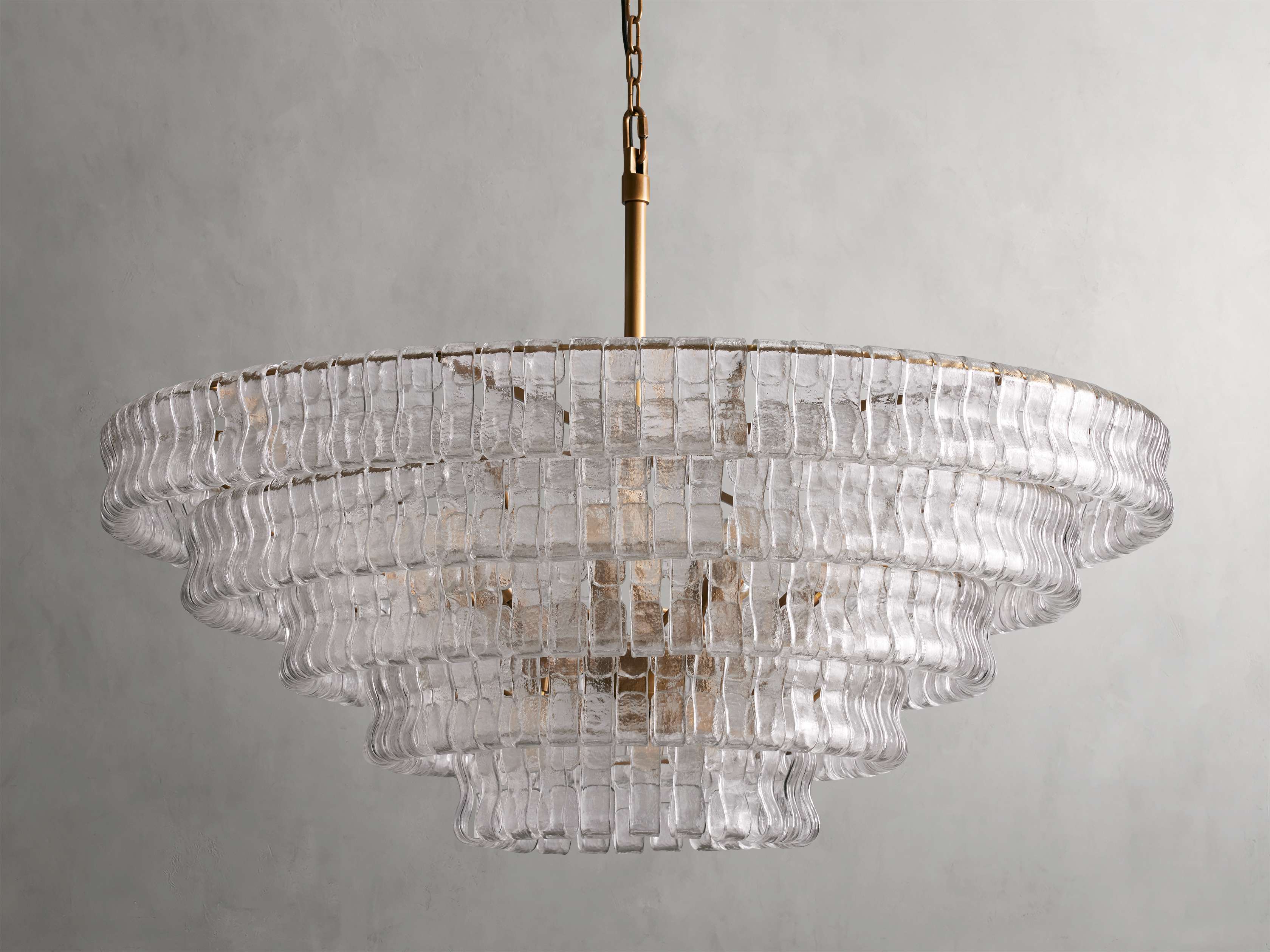 Ghiaccio Textured Glass Round Chandelier - Image 33