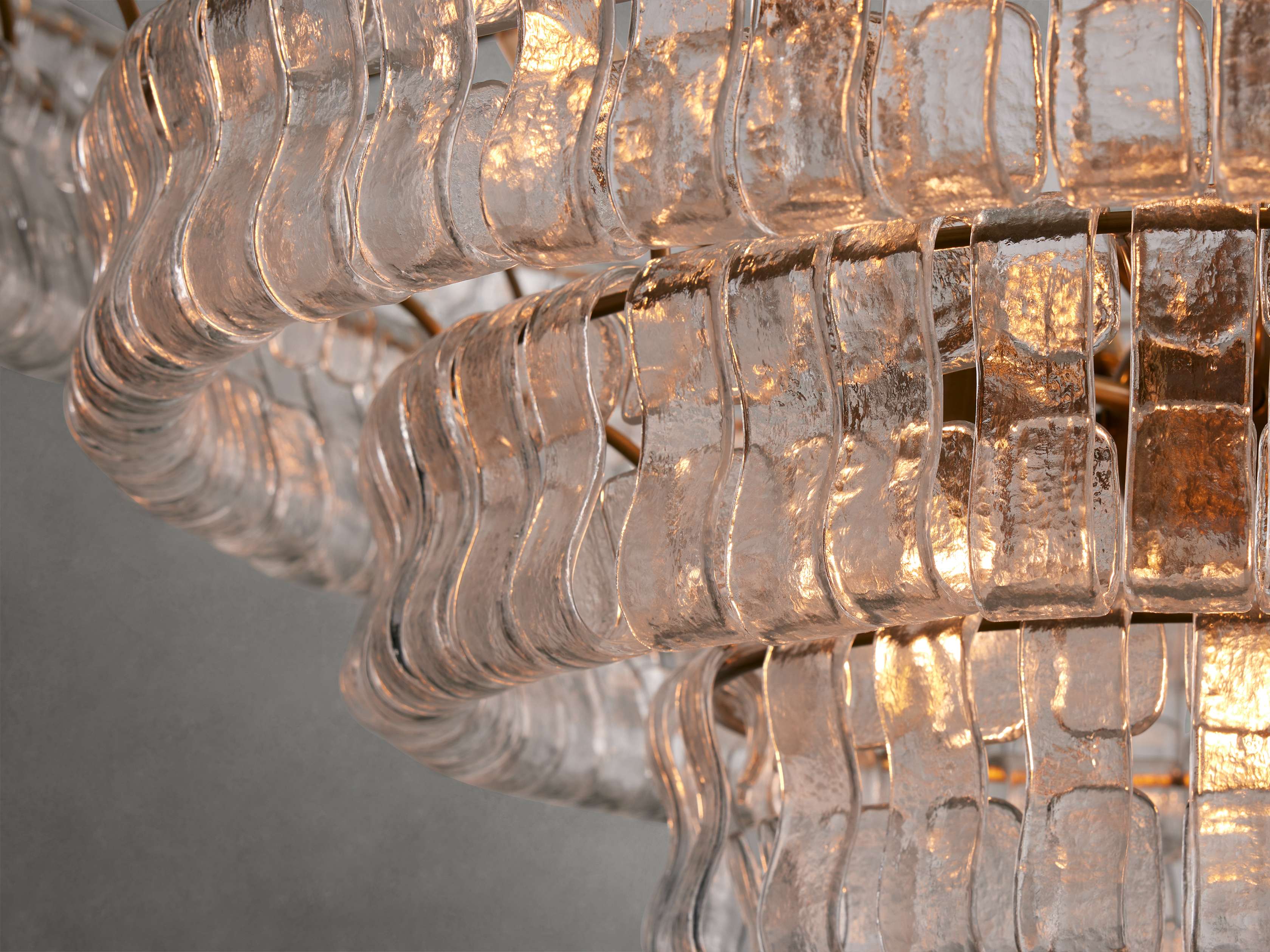 Ghiaccio Textured Glass Round Chandelier - Image 34