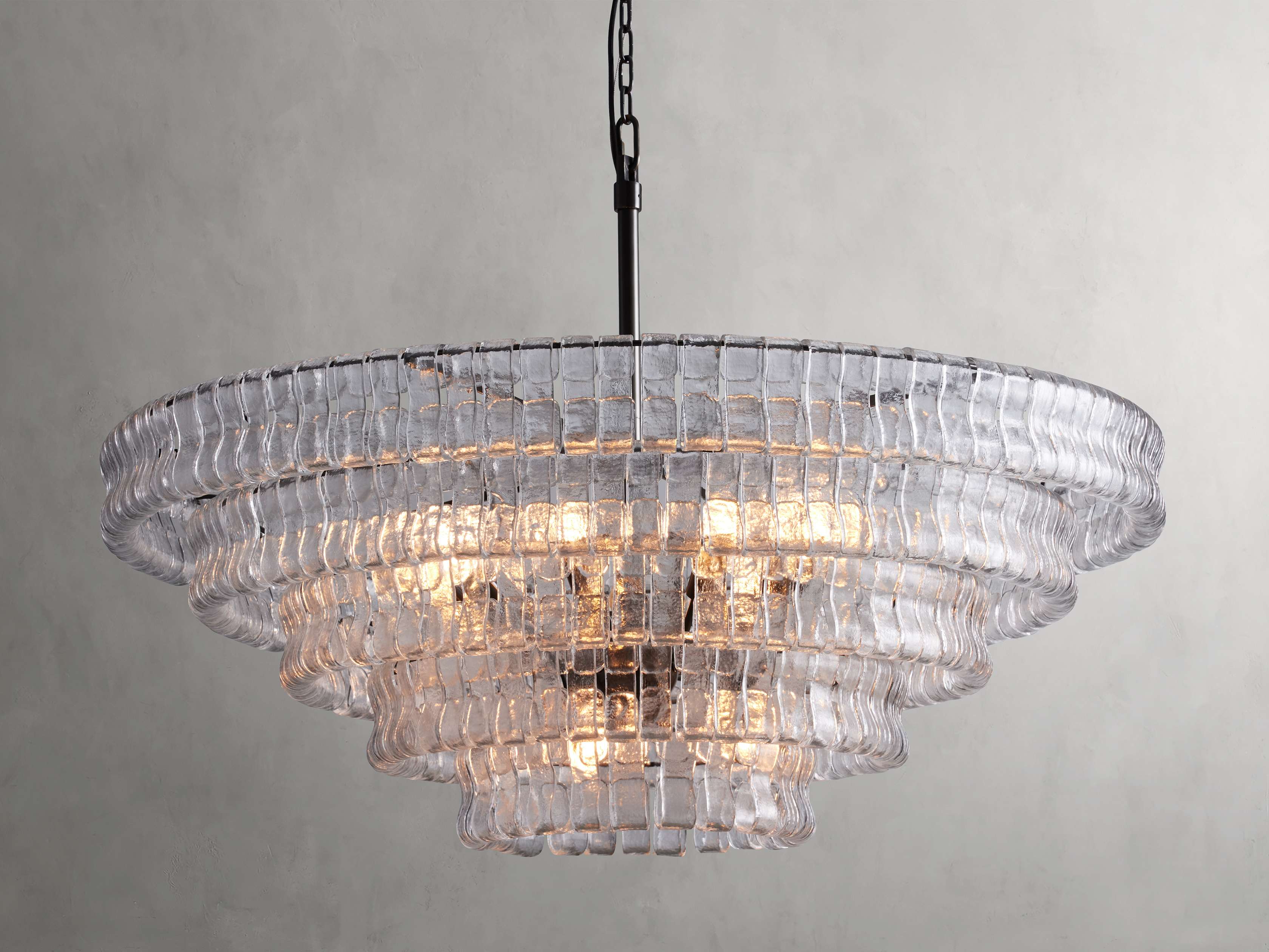Ghiaccio Textured Glass Round Chandelier - Image 44