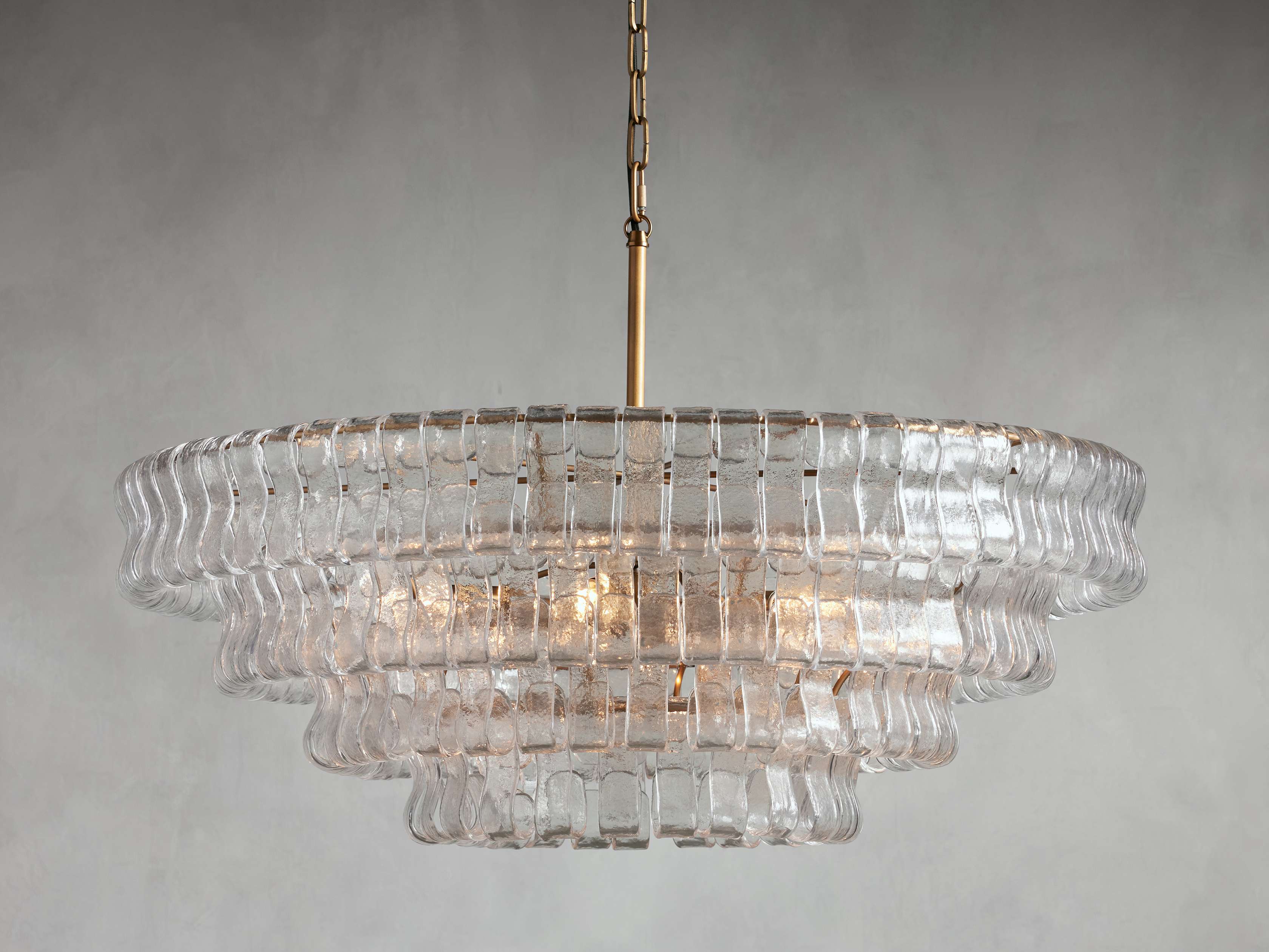 Ghiaccio Textured Glass Round Chandelier - Image 8