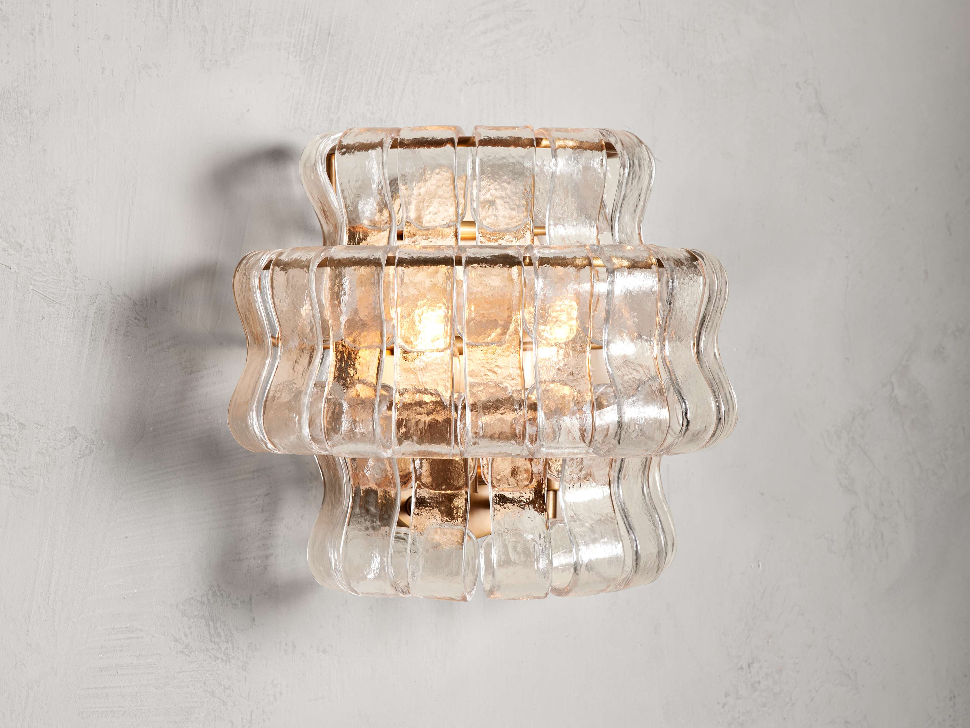 Ghiaccio Textured Glass Wall Sconces - Image 6