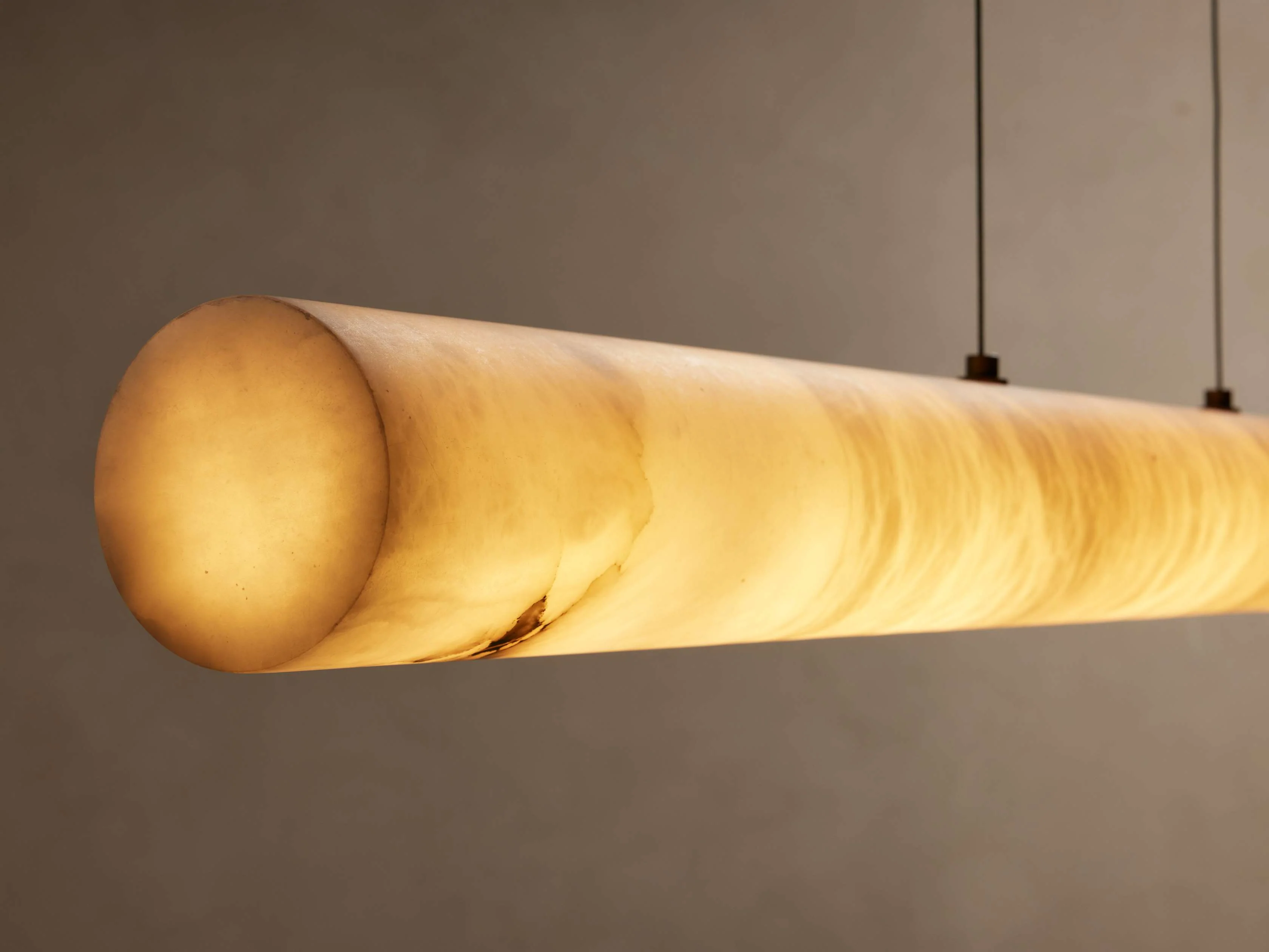 Halima Alabaster Veined Linear Chandelier - Image 9