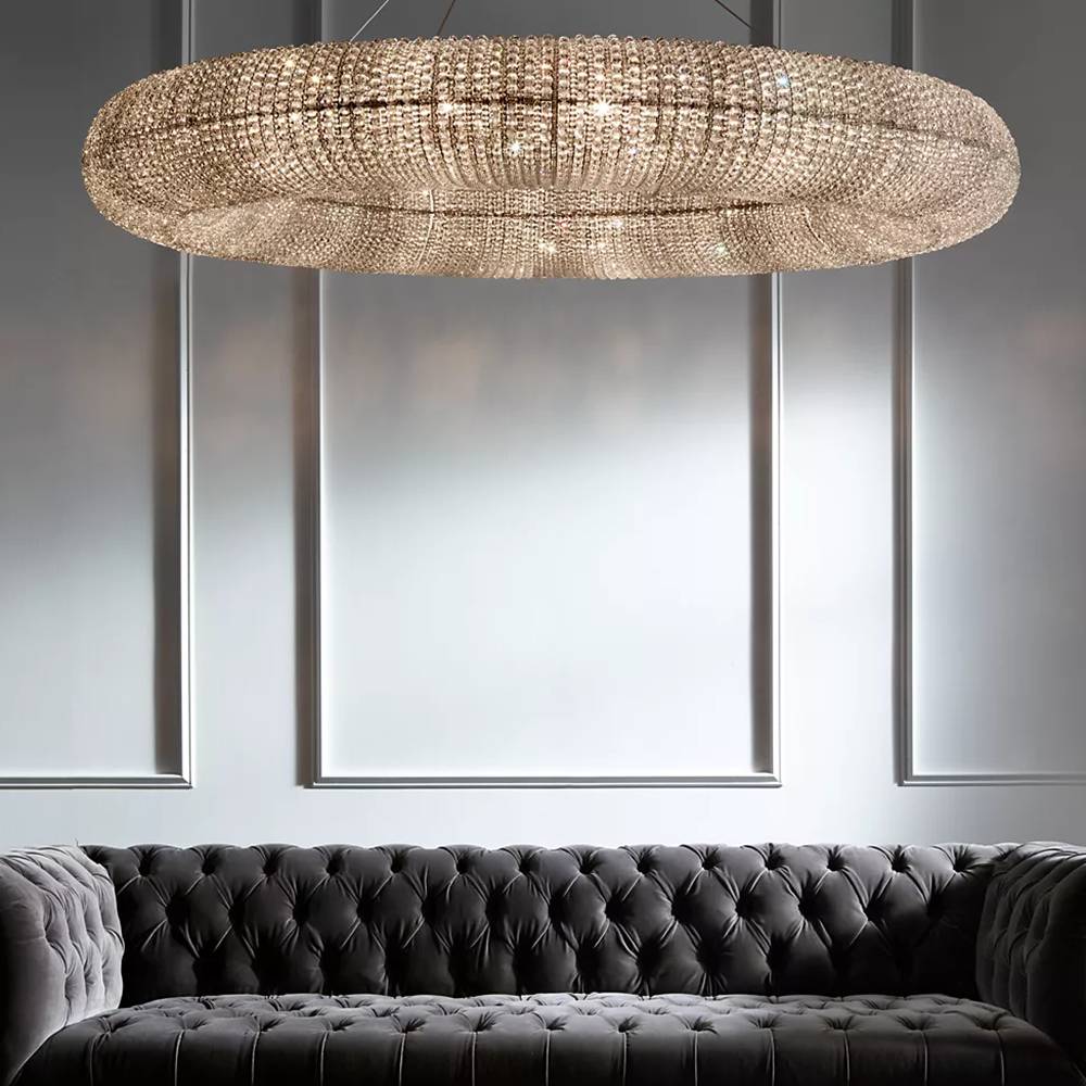 Halo Stranded Crystal Round Chandelier 32" - Image 13