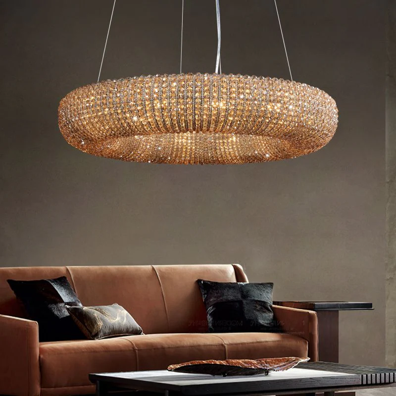 Halo Stranded Crystal Round Chandelier 32" - Image 14