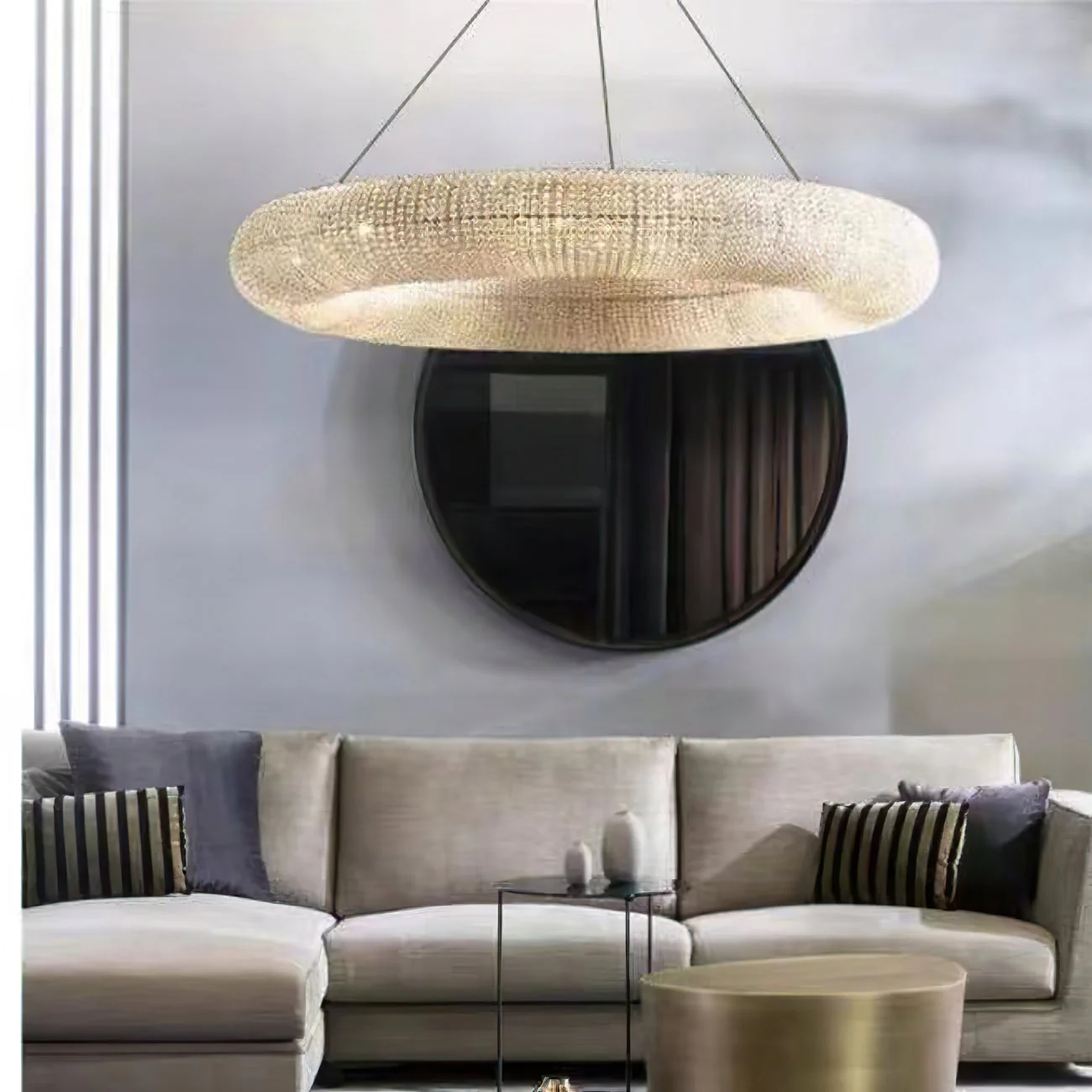 Halo Stranded Crystal Round Chandelier 59" - Image 16