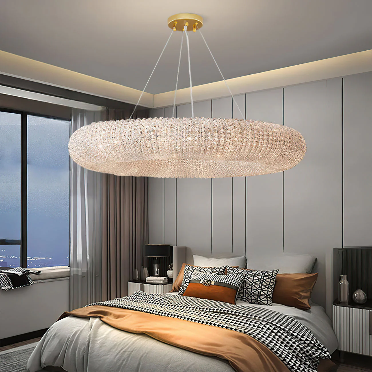 Halo Stranded Crystal Round Chandelier 59" - Image 19