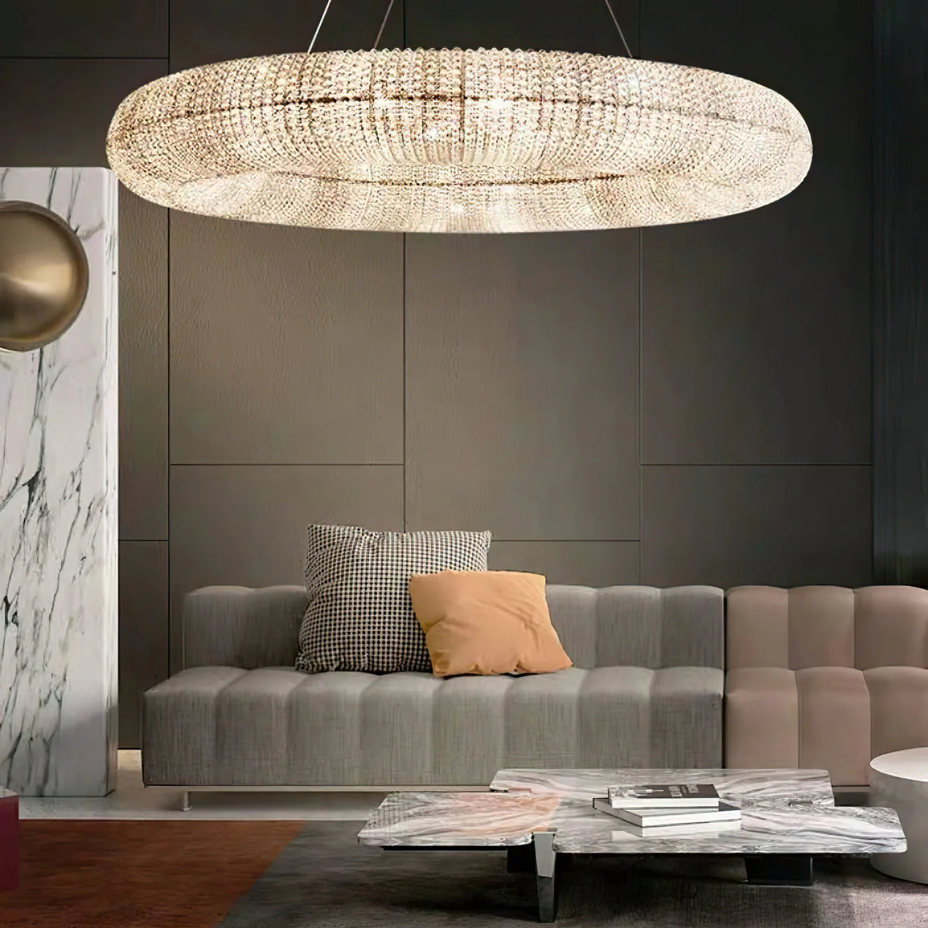Halo Stranded Crystal Round Chandelier 59" - Image 22