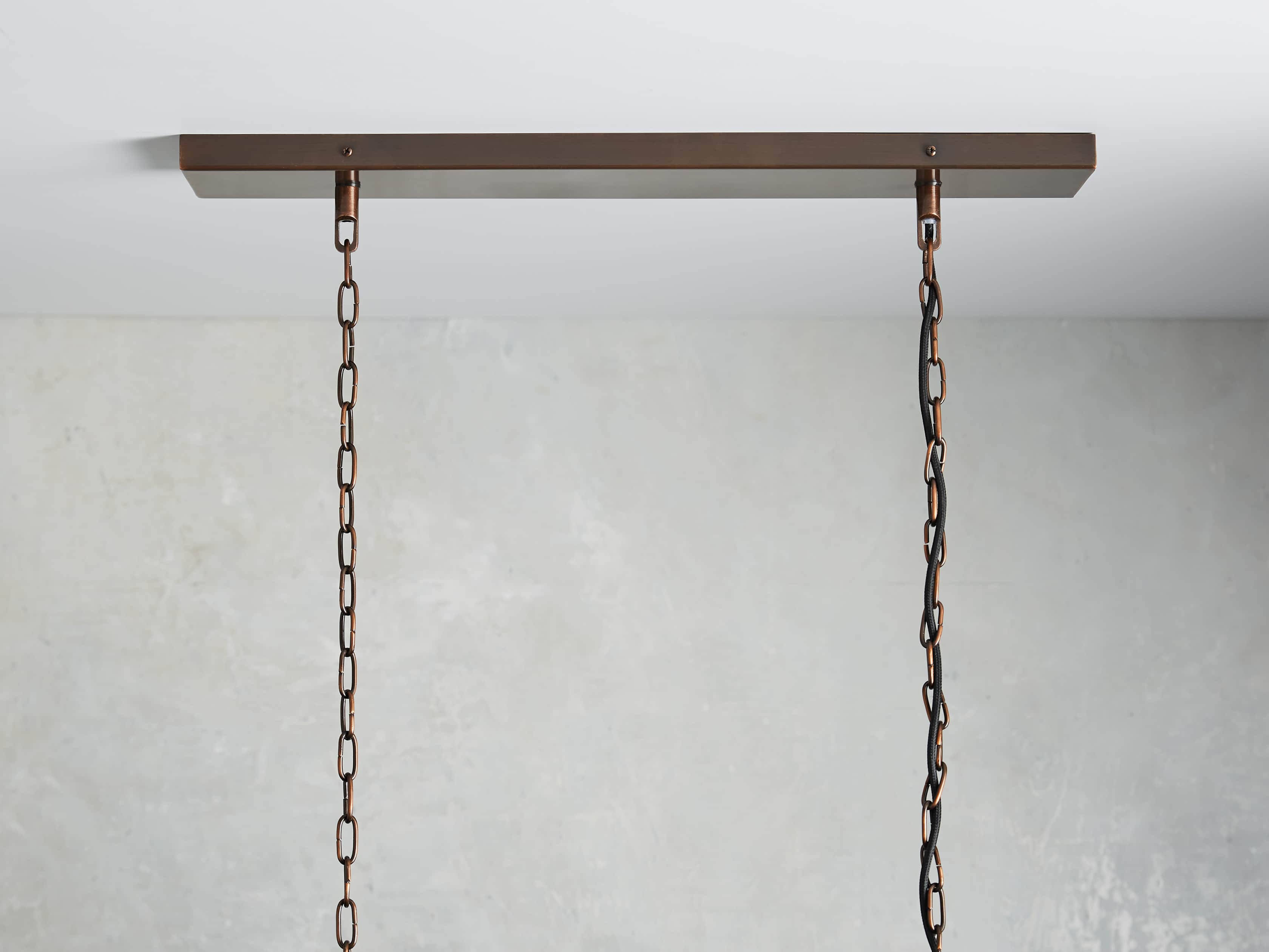Laila Antiqued Glass Rectangular Chandelier - Image 9