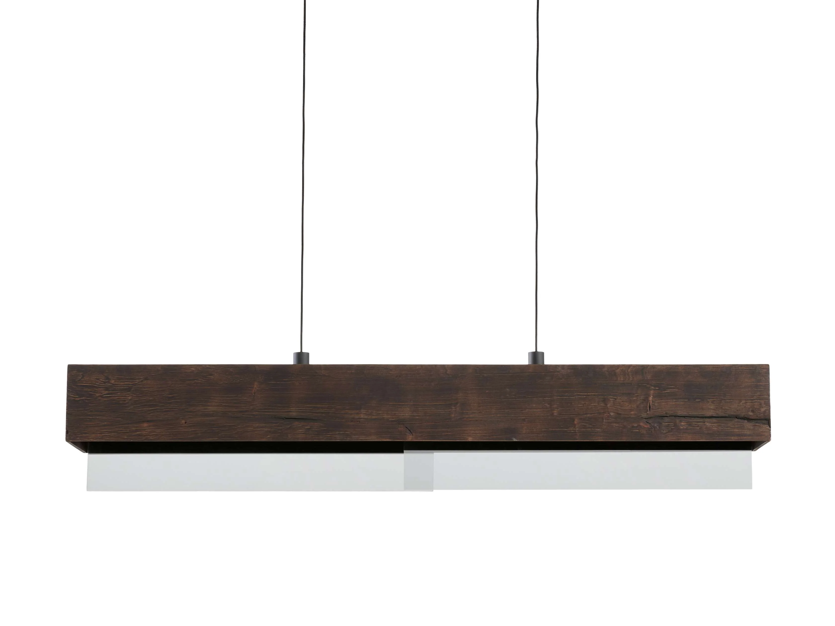 Lena Mirrored Wood Linear Chandelier - Image 5
