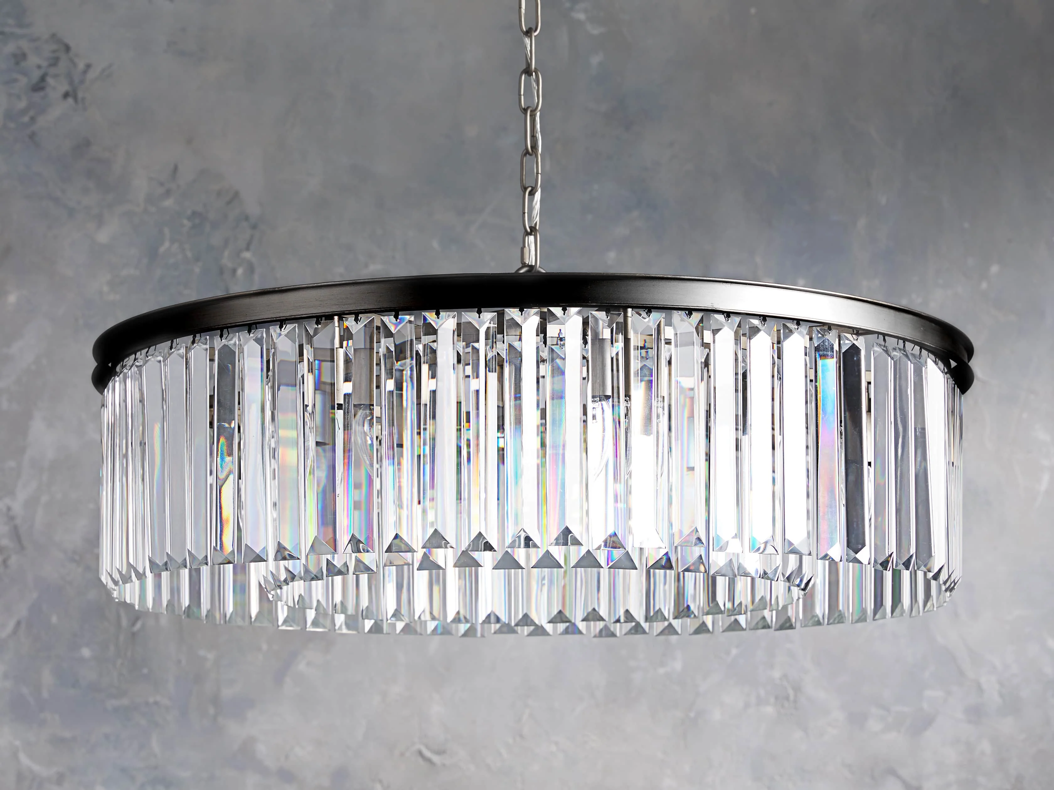 Leyland Faceted Deco Round Chandelier - Image 7