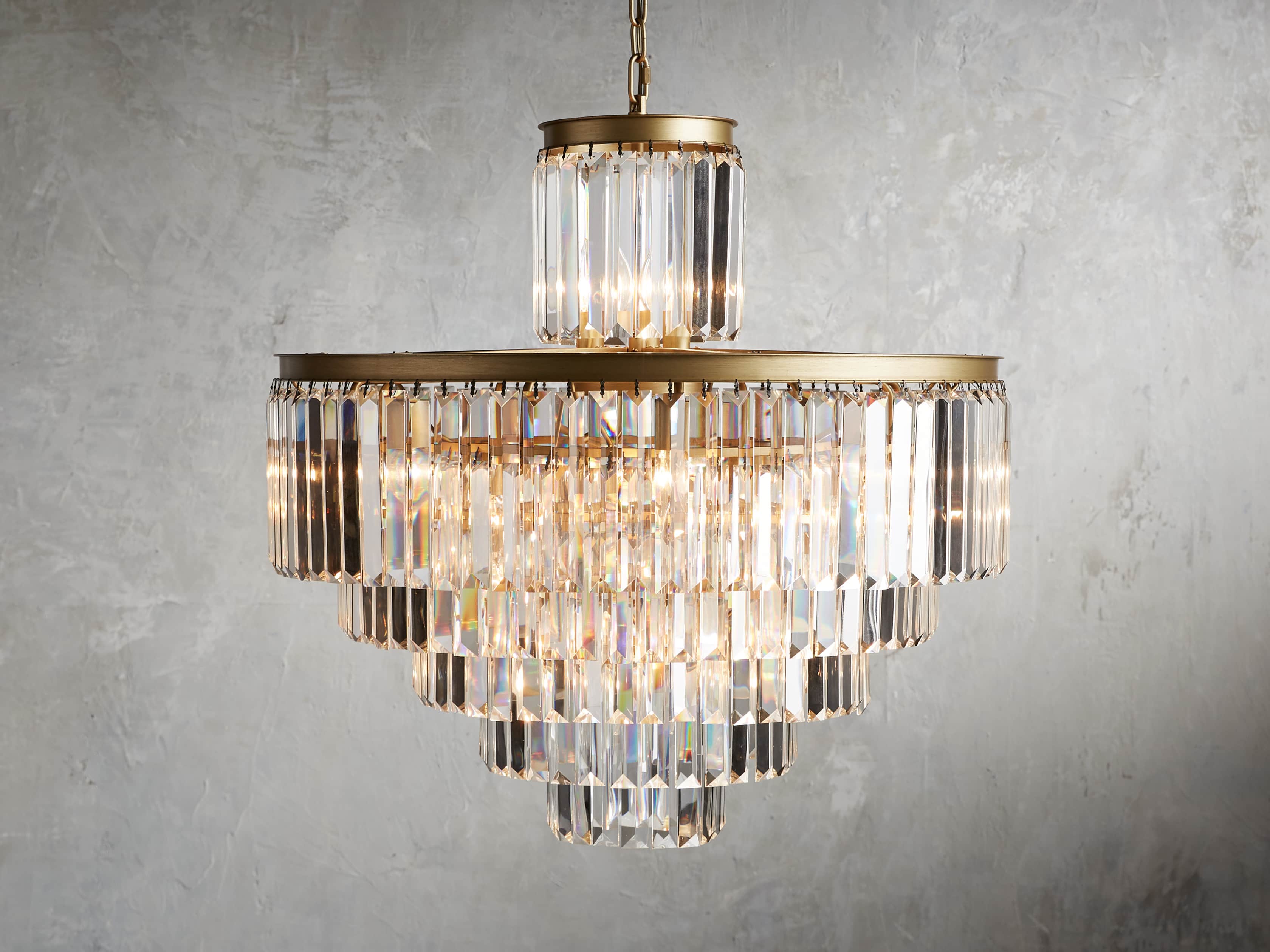 Leyland Faceted Deco Tiered Chandelier - Image 14