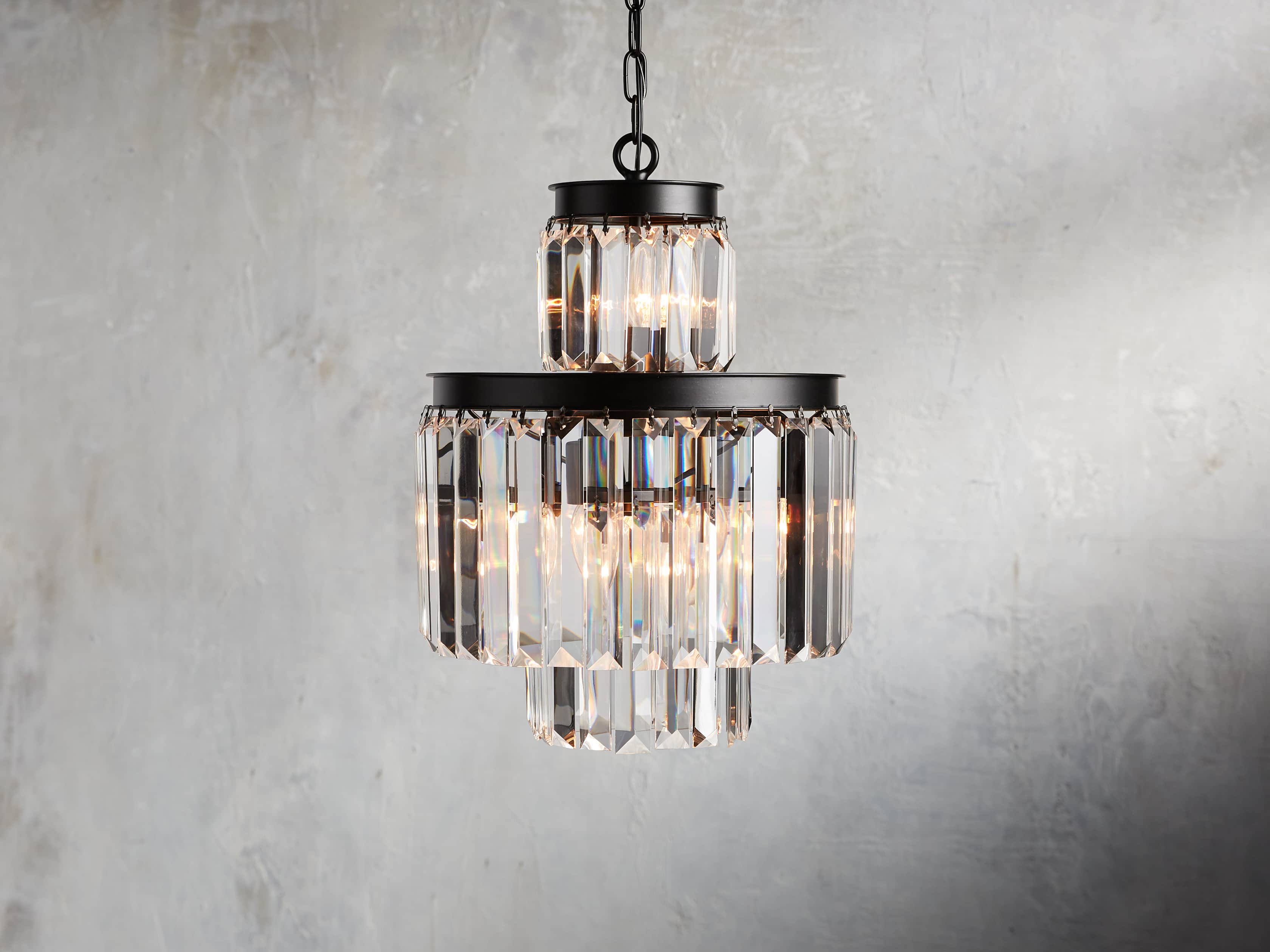 Leyland Faceted Deco Tiered Chandelier - Image 4