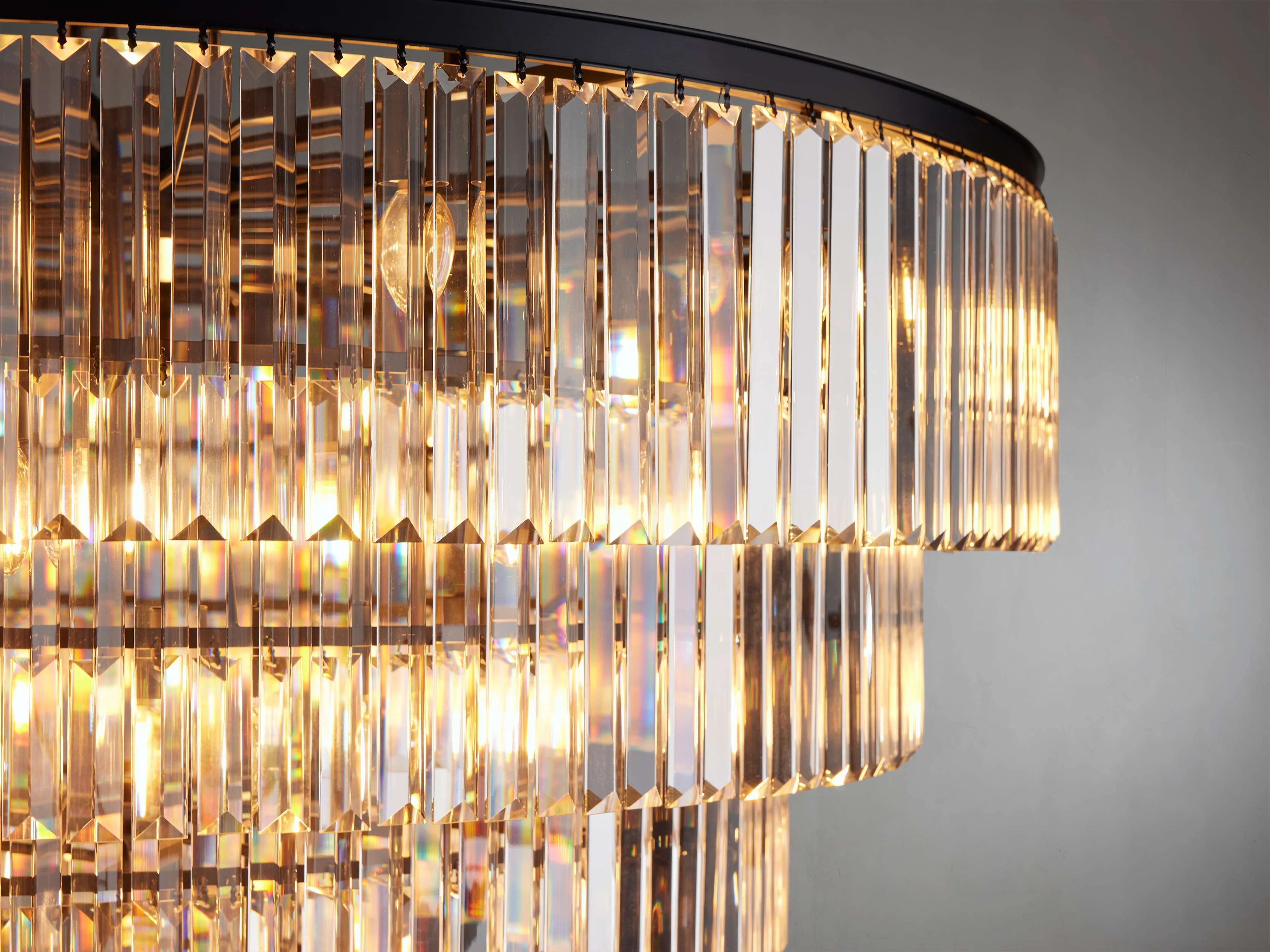 Leyland Faceted Deco Tiered Round Chandelier - Image 18