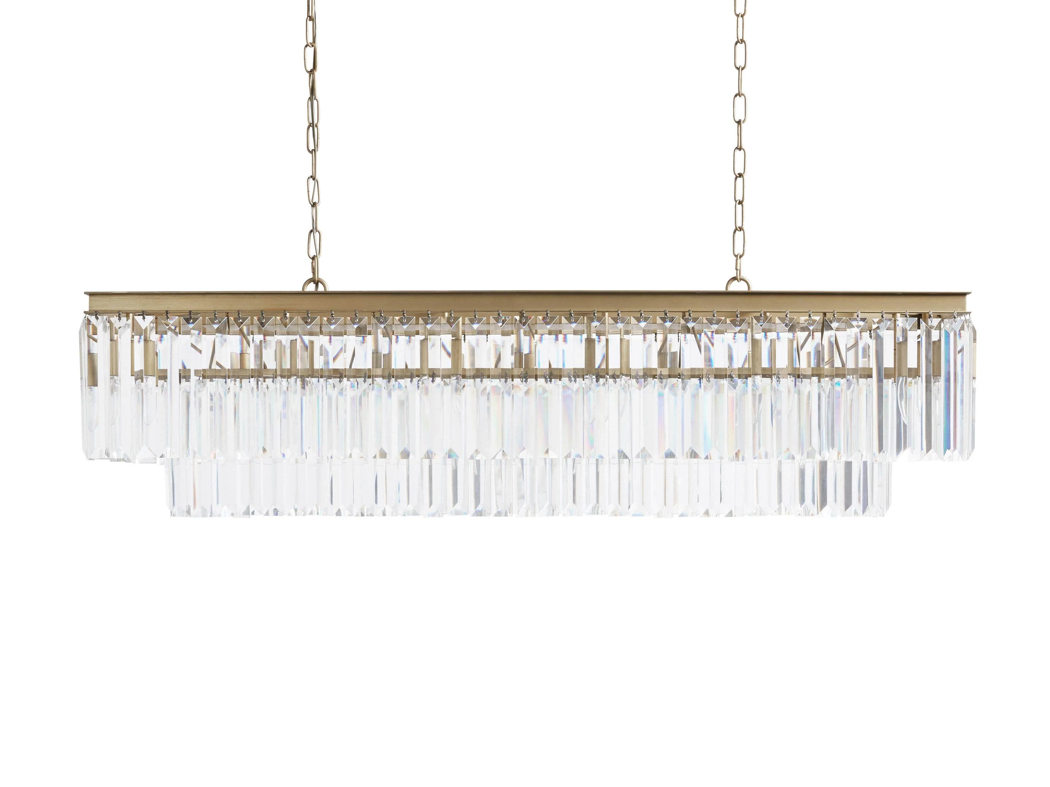 Leyland Prism Crystal Tiered Rectangular Chandelier - Image 4