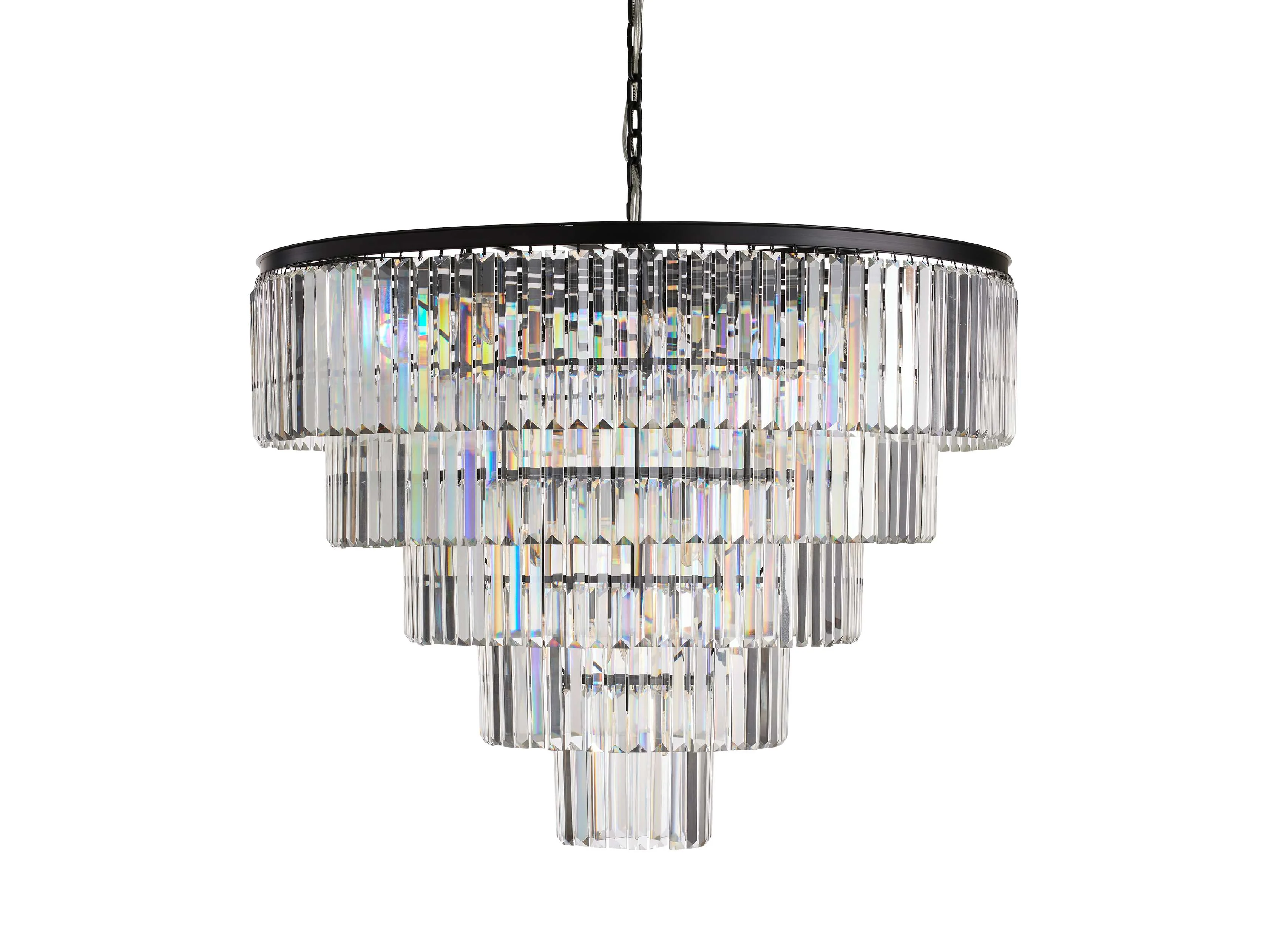Leyland Prism Crystal Tiered Round Chandelier - Image 10