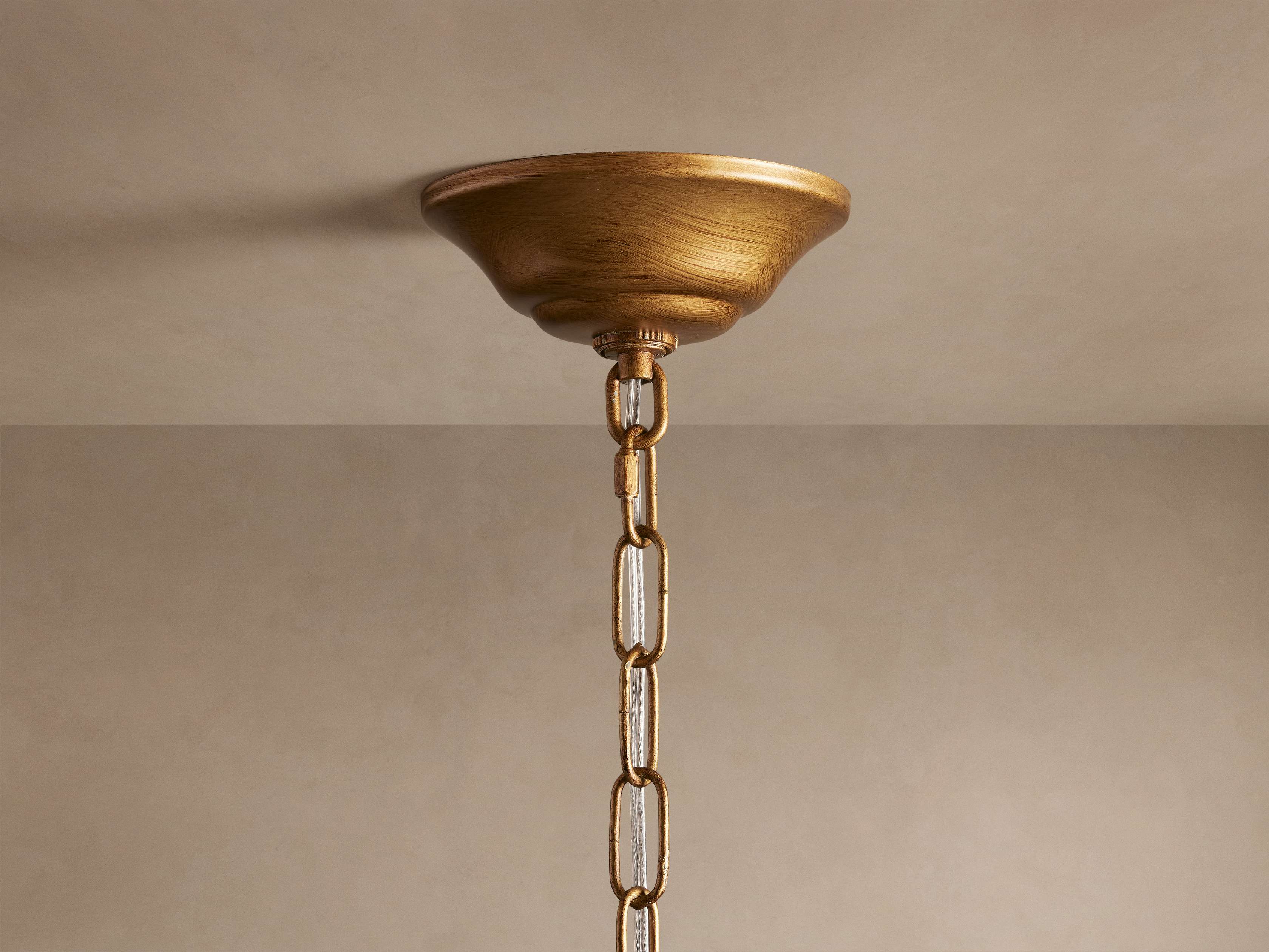 Lunaria Ceramic Leaf Round Chandelier - Image 5