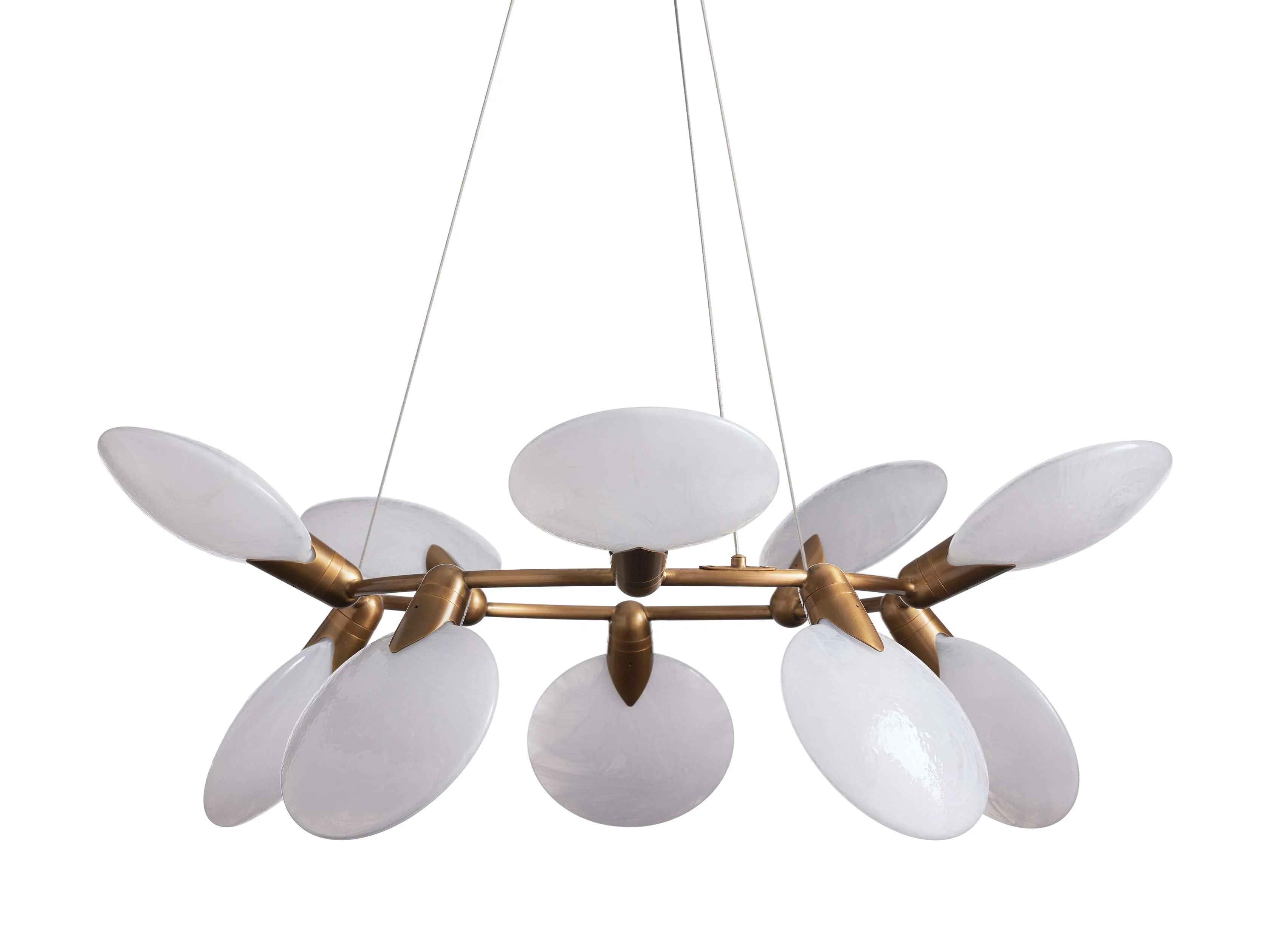 Lyla Foliated Vein Round Chandelier - Image 5