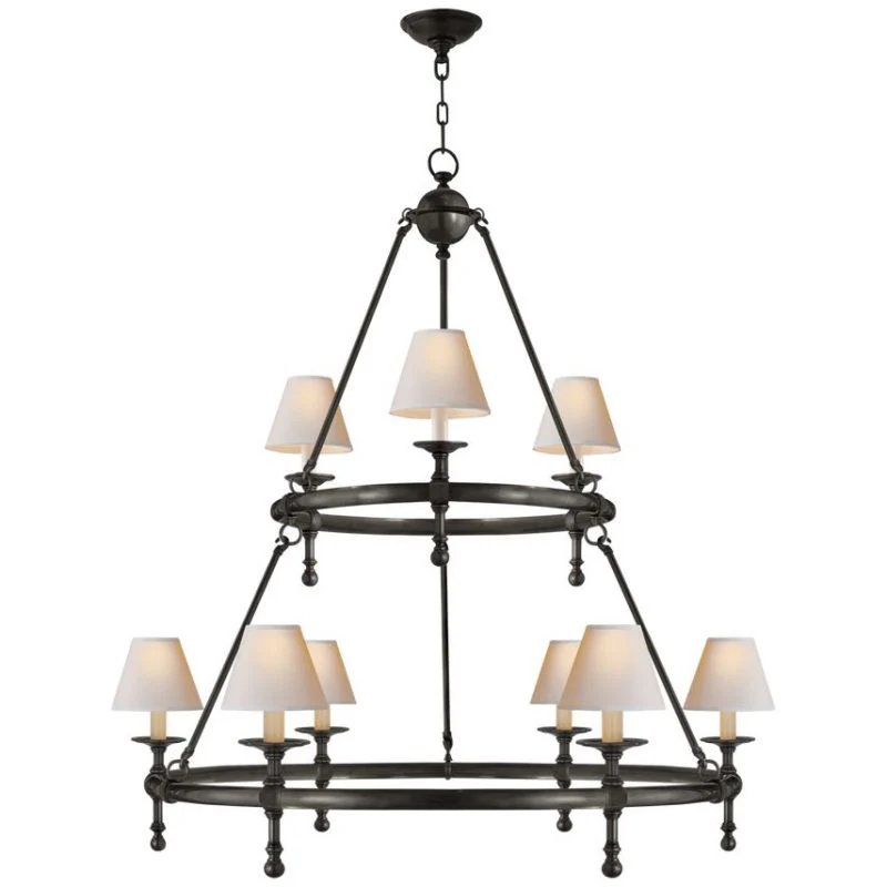 Nove Classic Two-Tier Ring Chandelier - Image 4