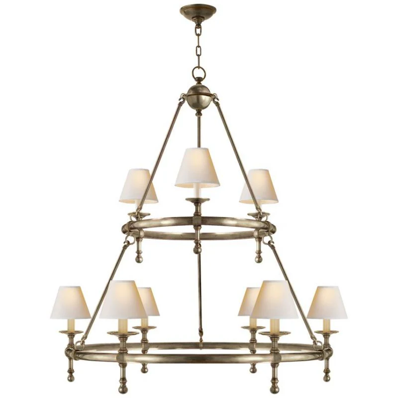 Nove Classic Two-Tier Ring Chandelier - Image 5