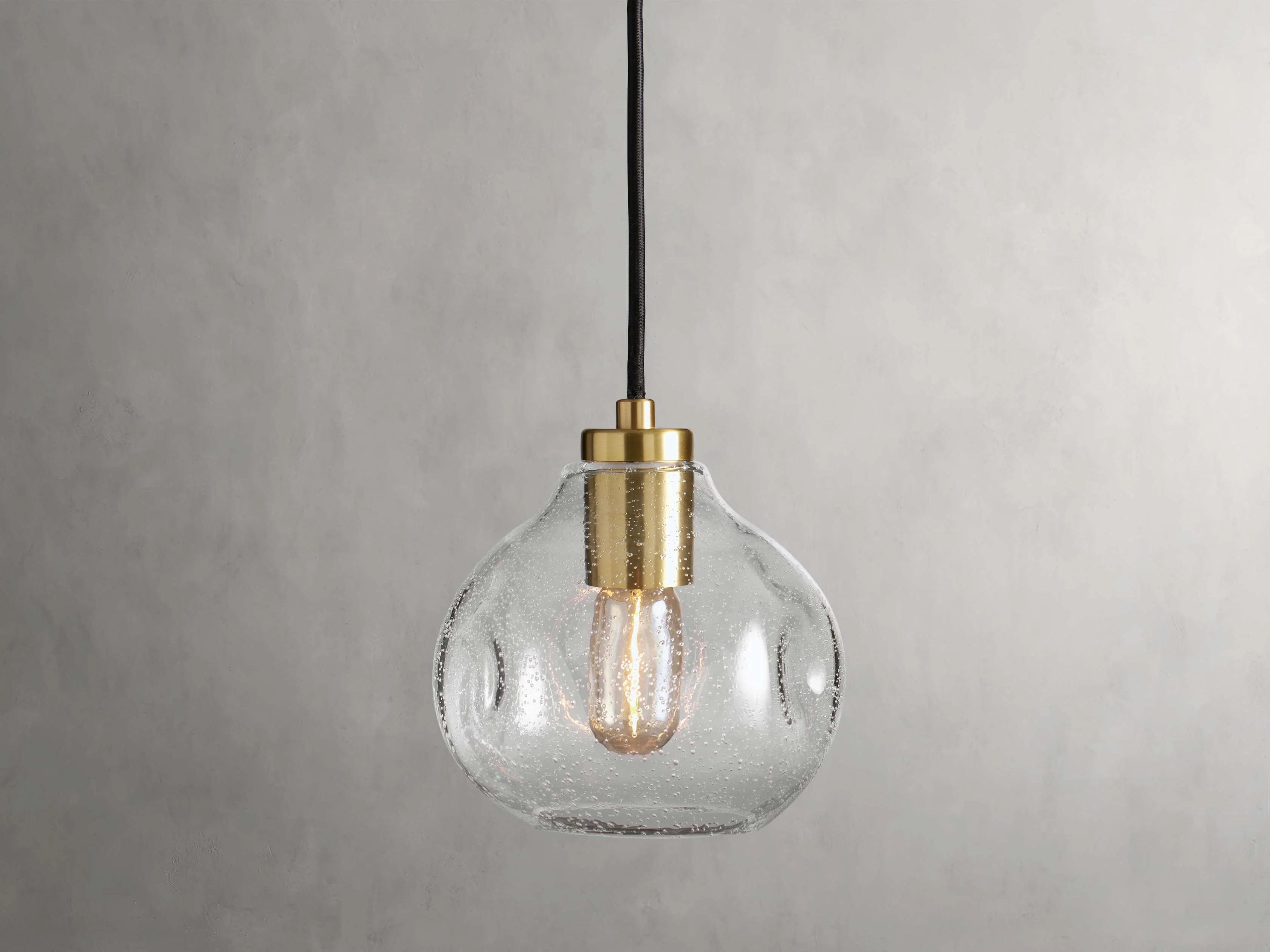 Organic Pebble Glass Pendant Light