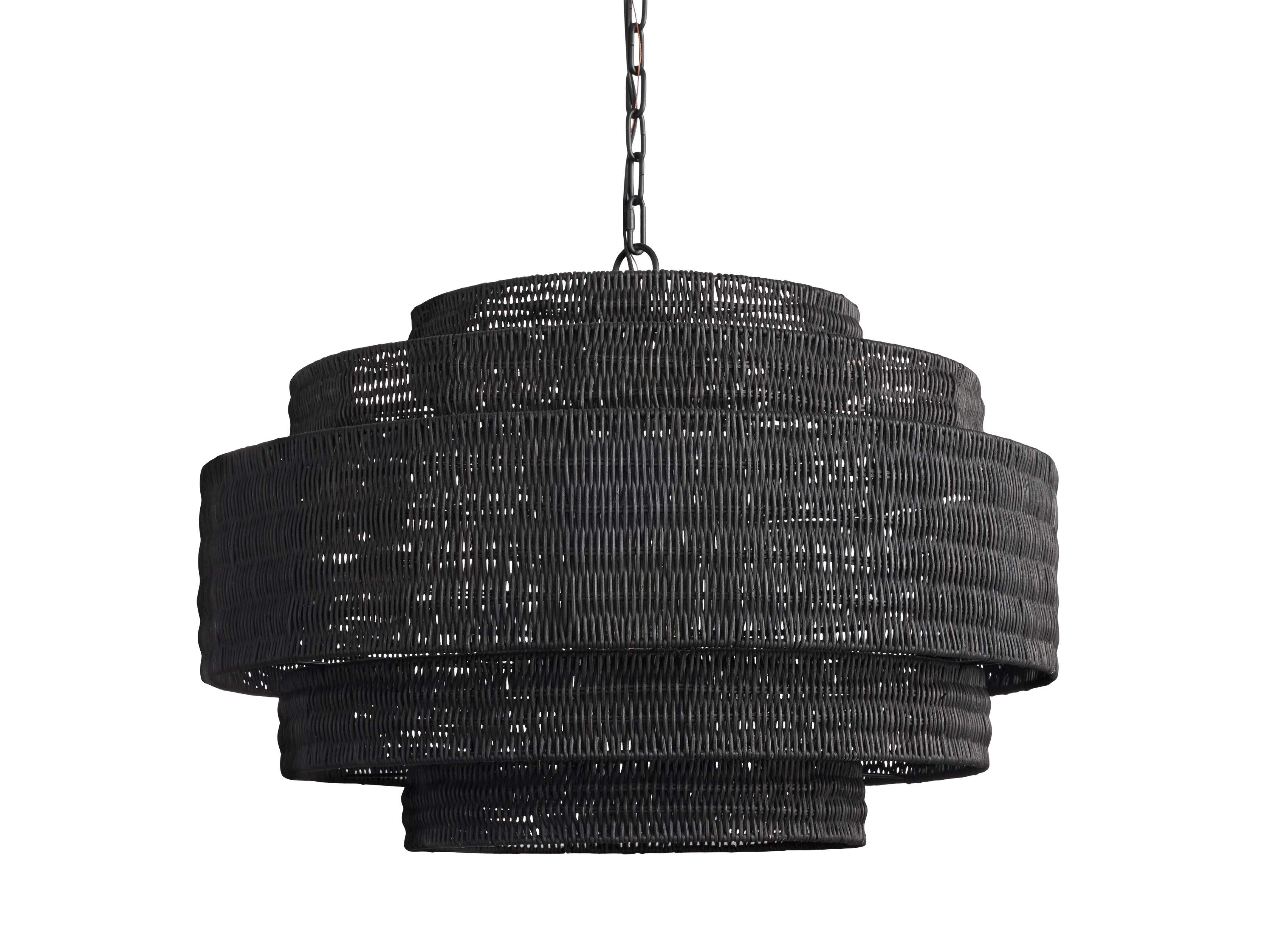 Paloma Handcrafted Rattan Tiered Chandelier - Image 15