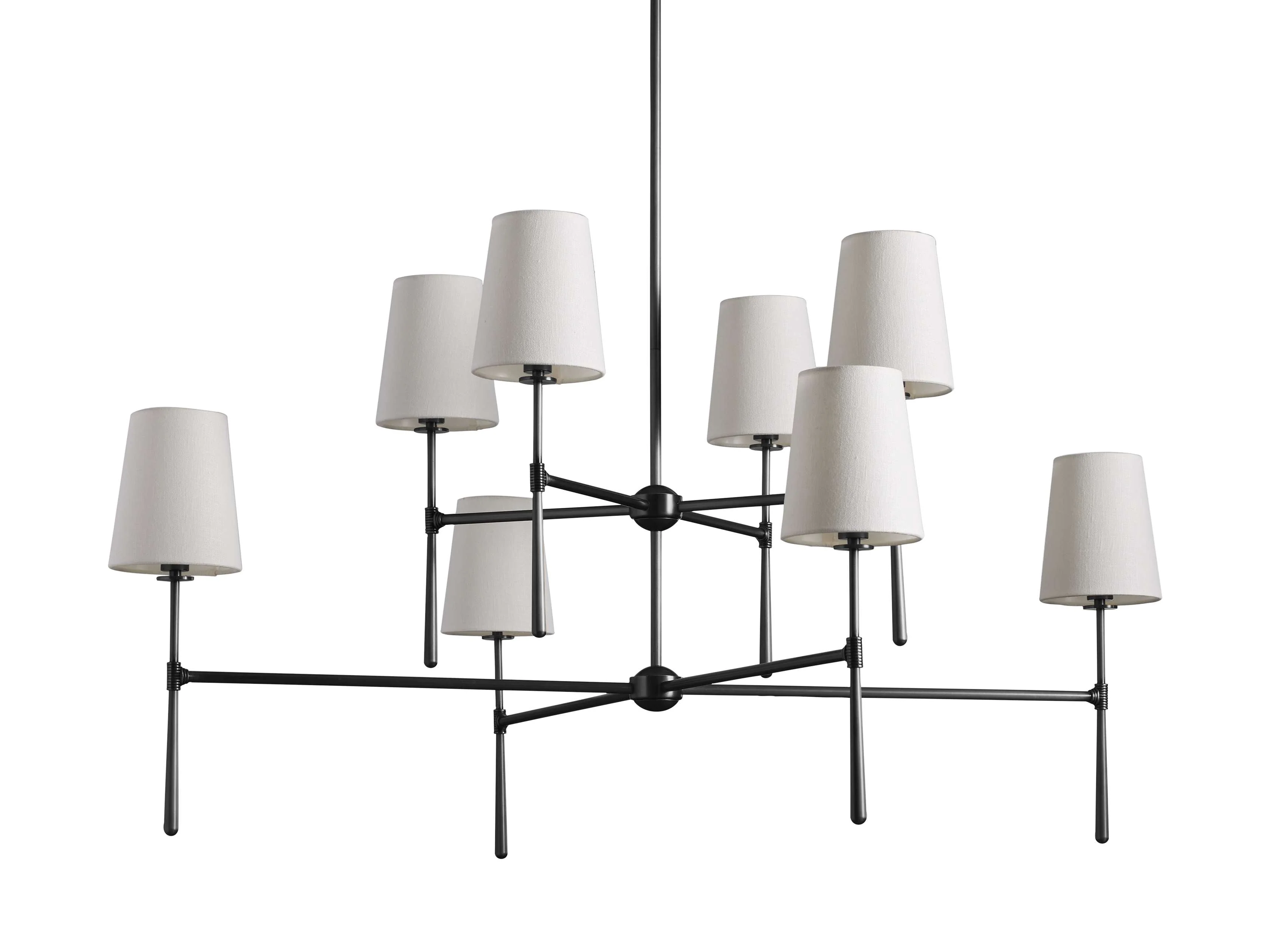 Rhodes Midcentury Torch Two-Tier Chandelier - Image 10