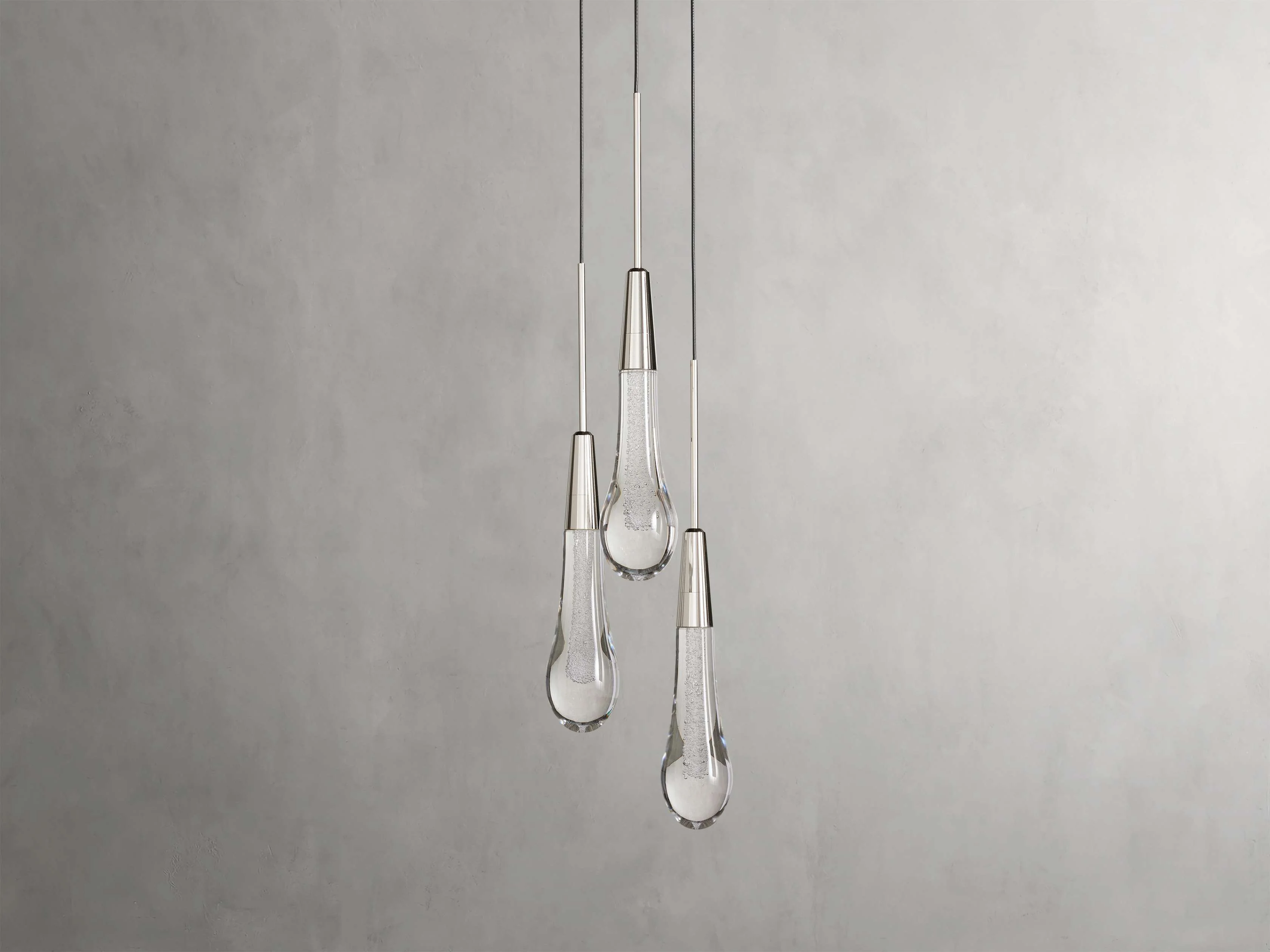 Soltaire Raindrop Crystal Cluster Pendant Light - Image 13