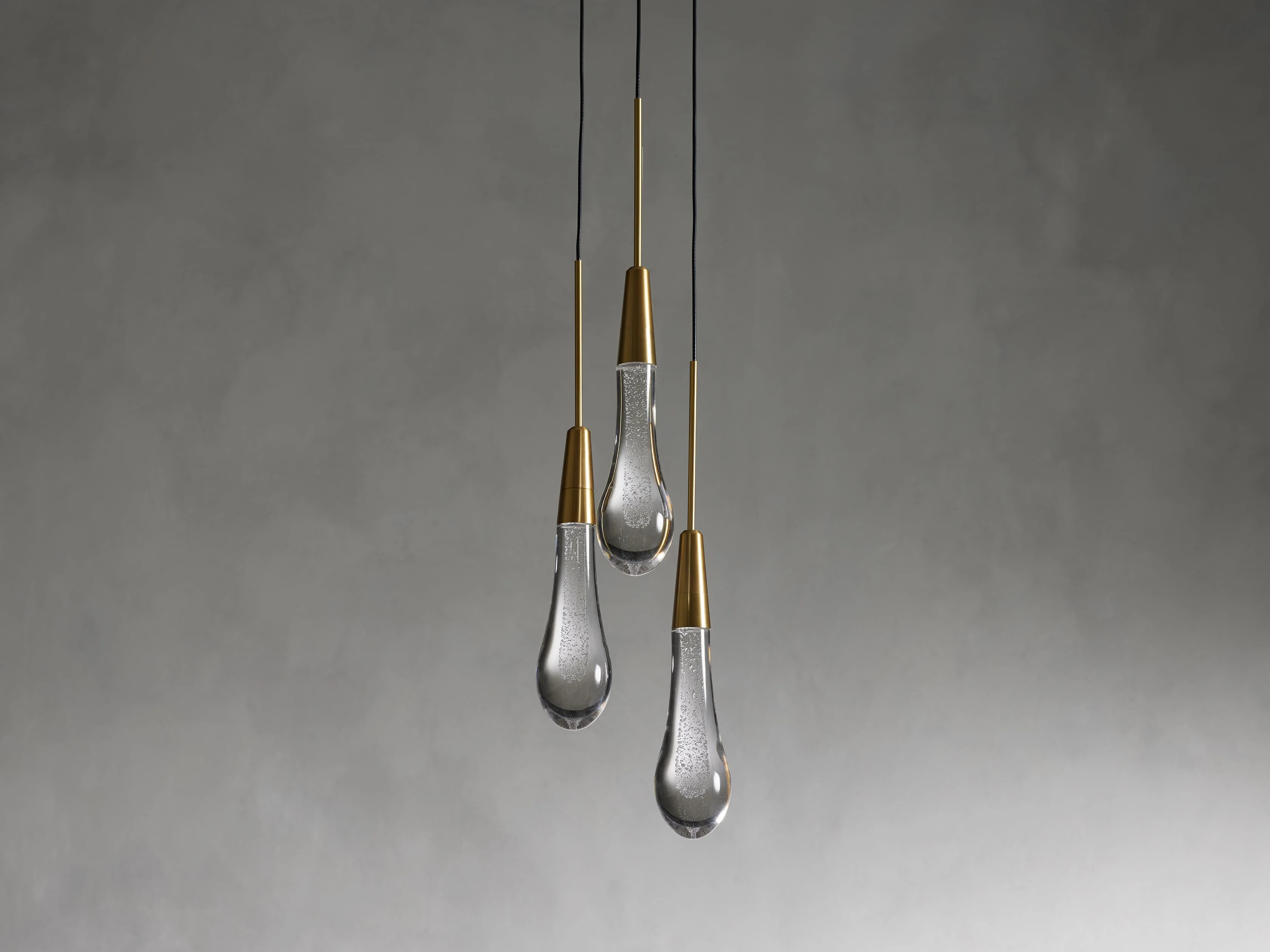 Soltaire Raindrop Crystal Cluster Pendant Light - Image 3