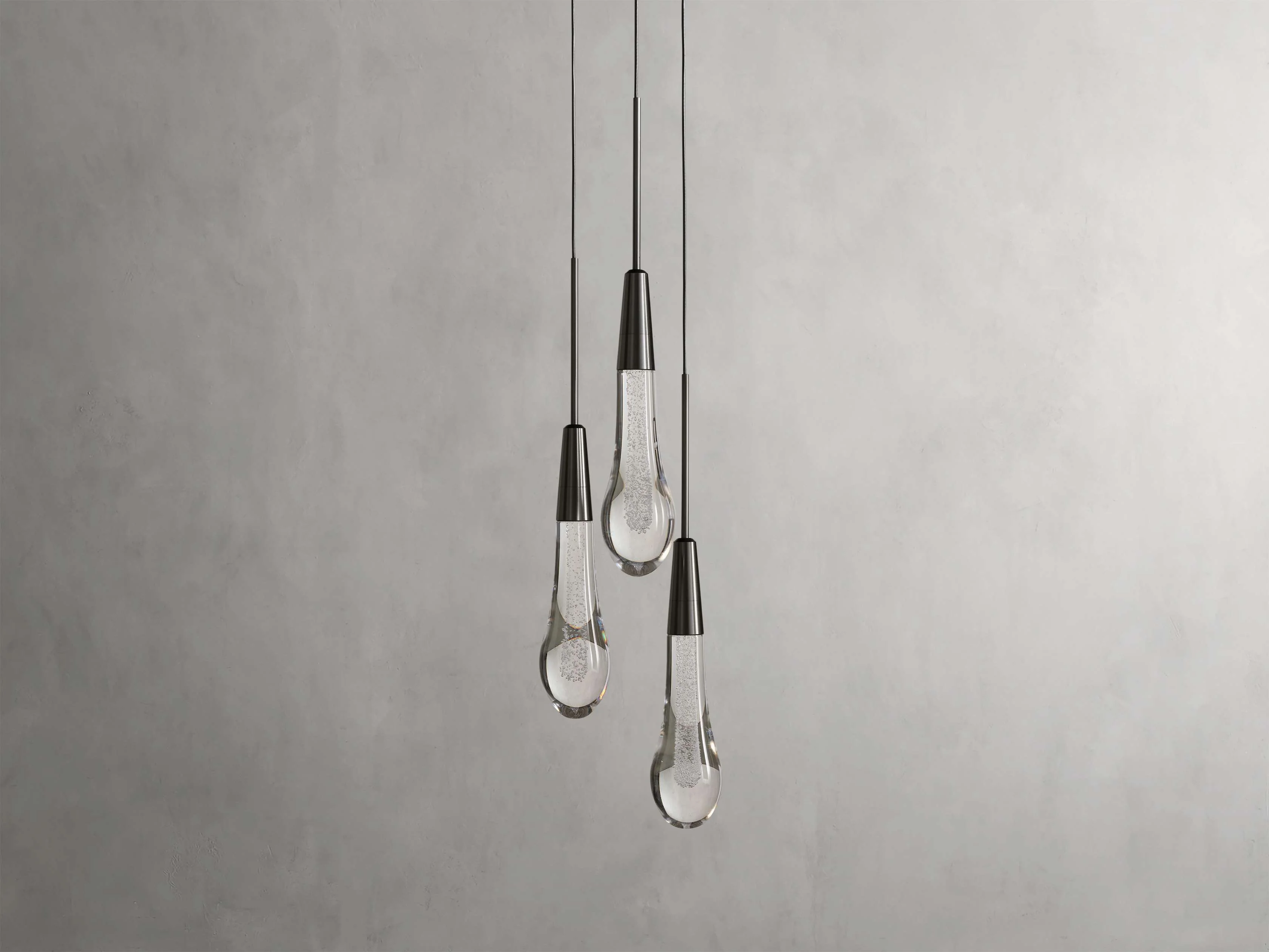 Soltaire Raindrop Crystal Cluster Pendant Light - Image 8