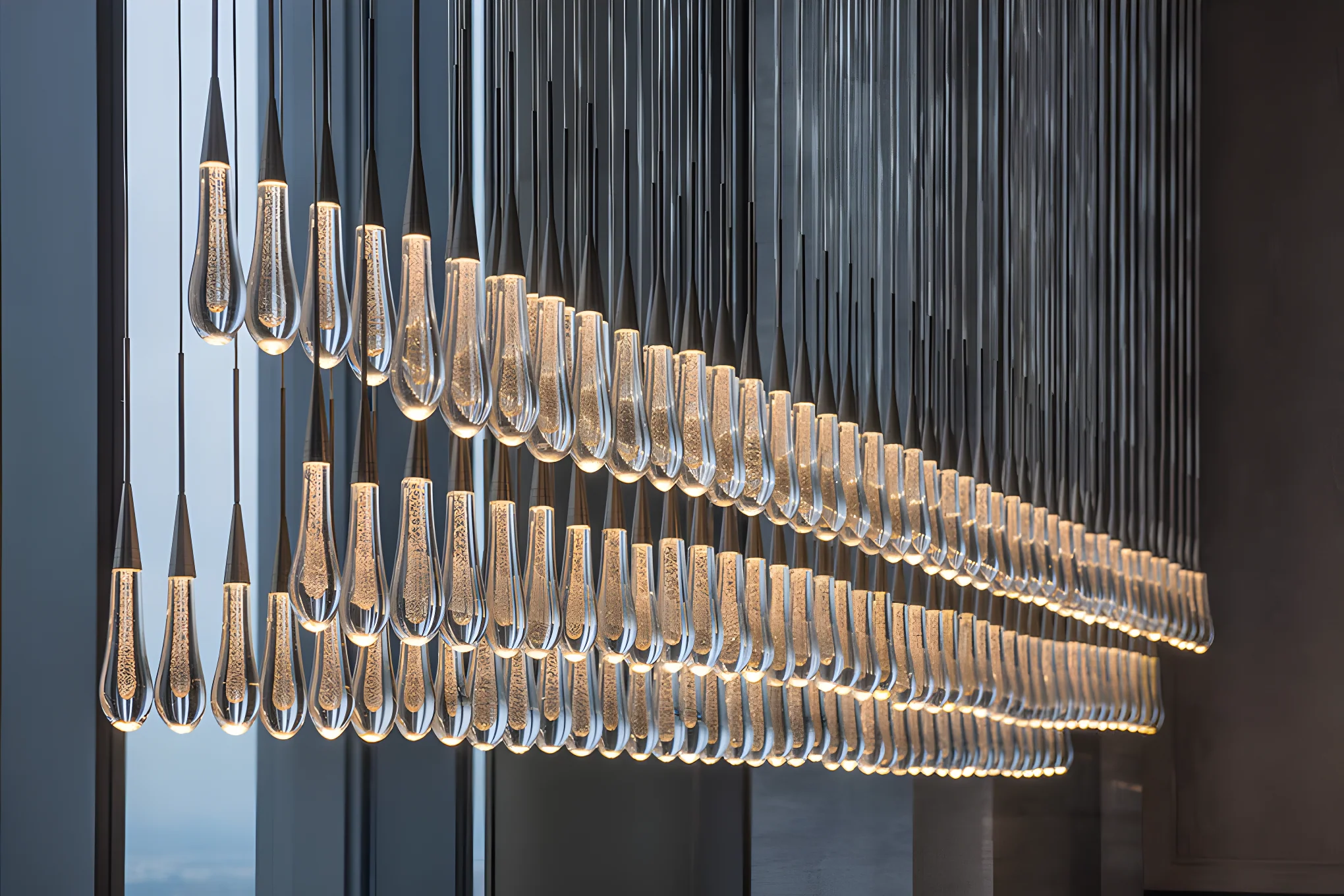 Soltaire Raindrop Crystal Linear Chandelier - Image 101