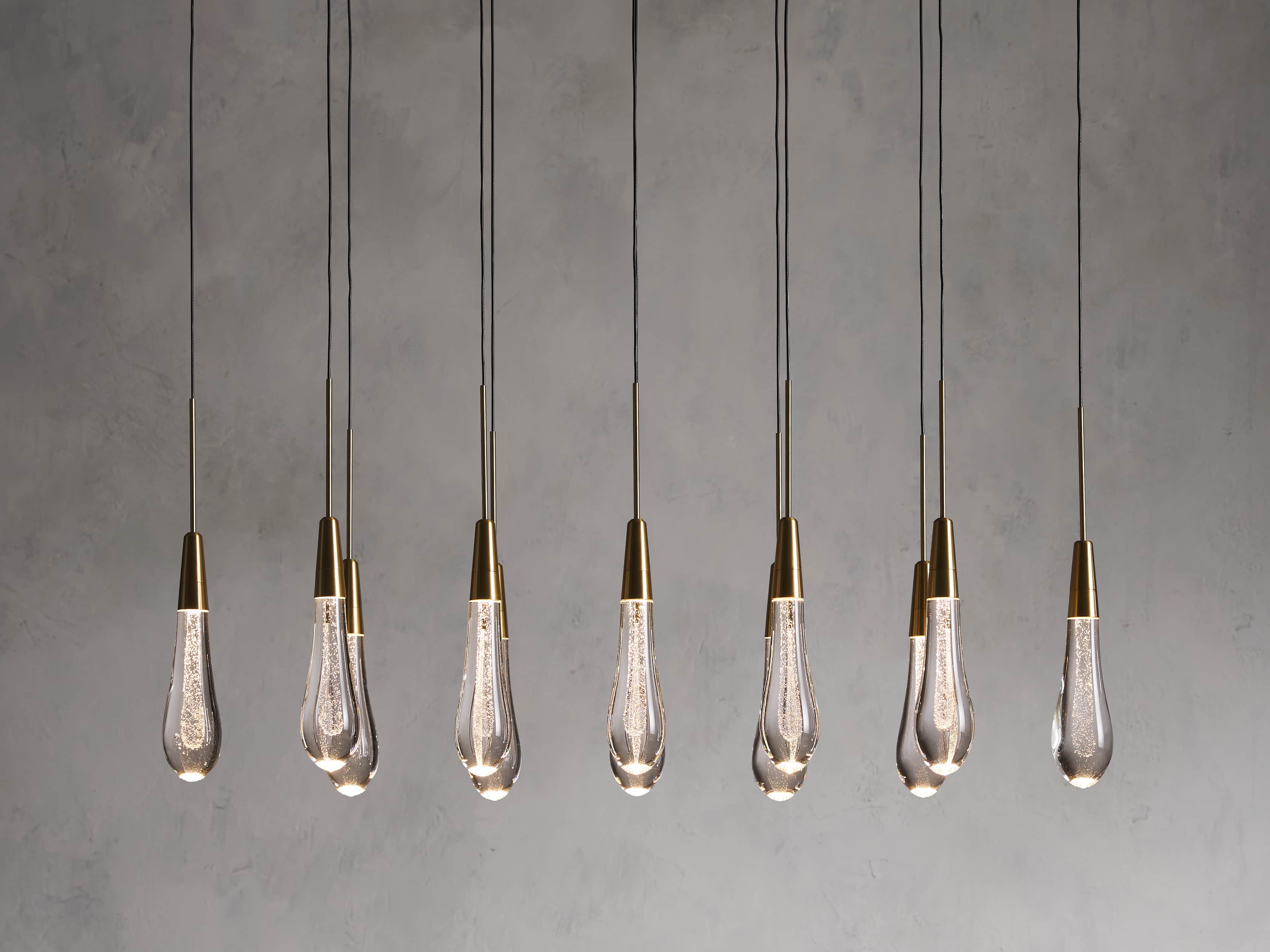 Soltaire Raindrop Crystal Linear Chandelier - Image 3