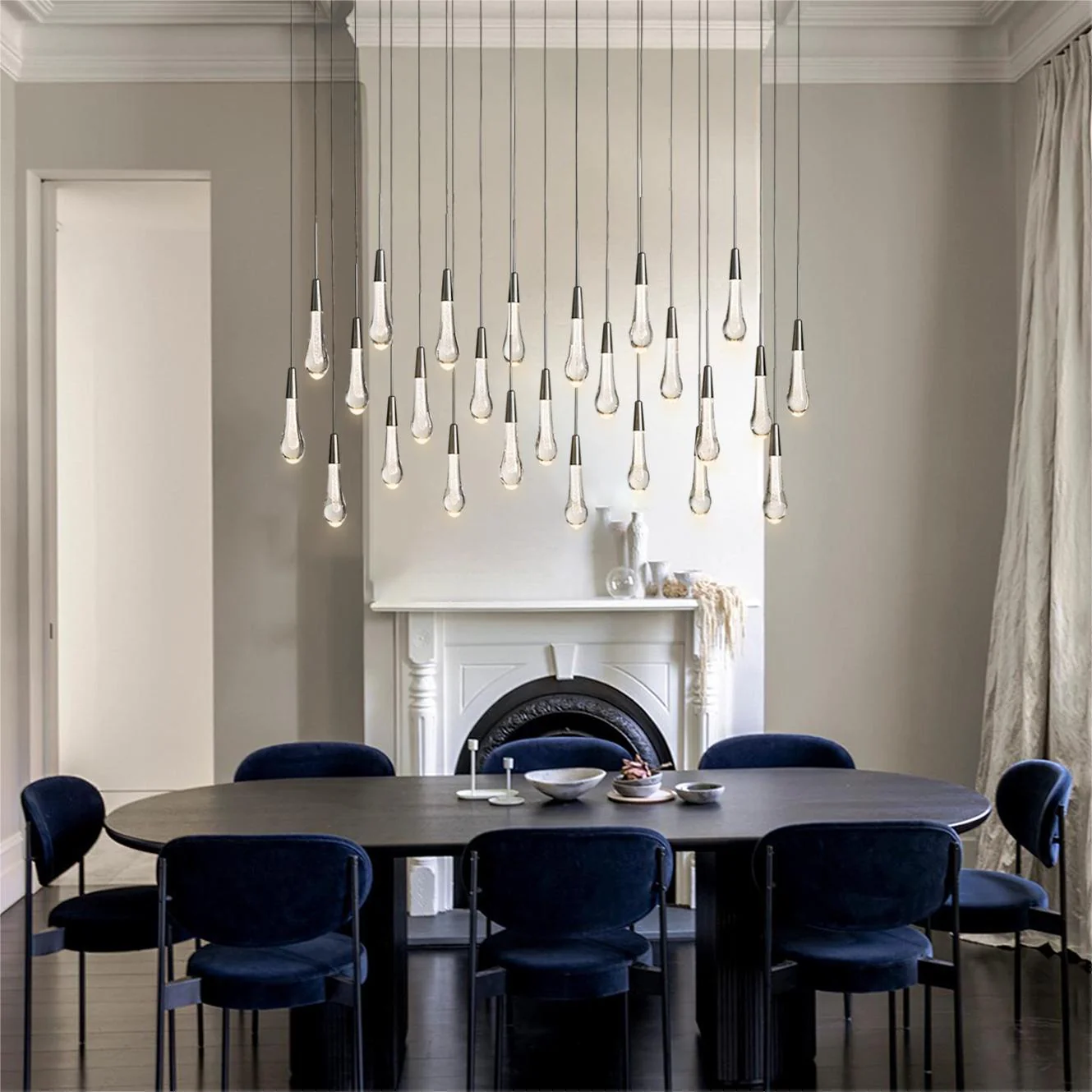 Soltaire Raindrop Crystal Linear Chandelier - Image 84