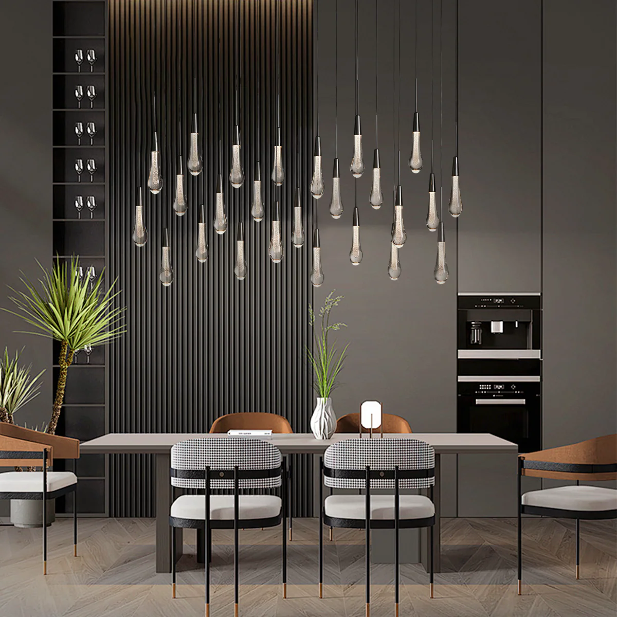 Soltaire Raindrop Crystal Linear Chandelier - Image 85