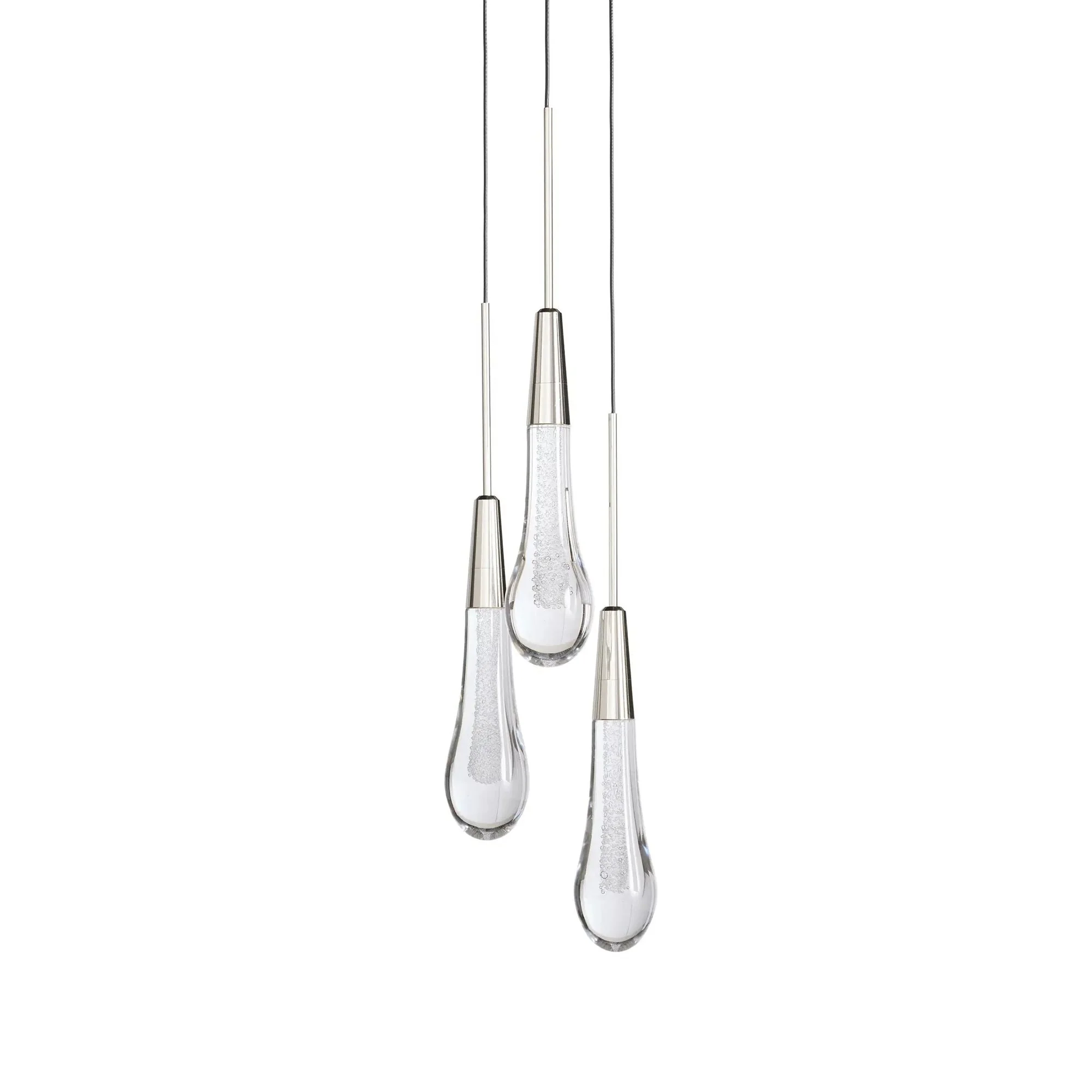 Soltaire Raindrop Glass Cluster Pendant Light - Image 16