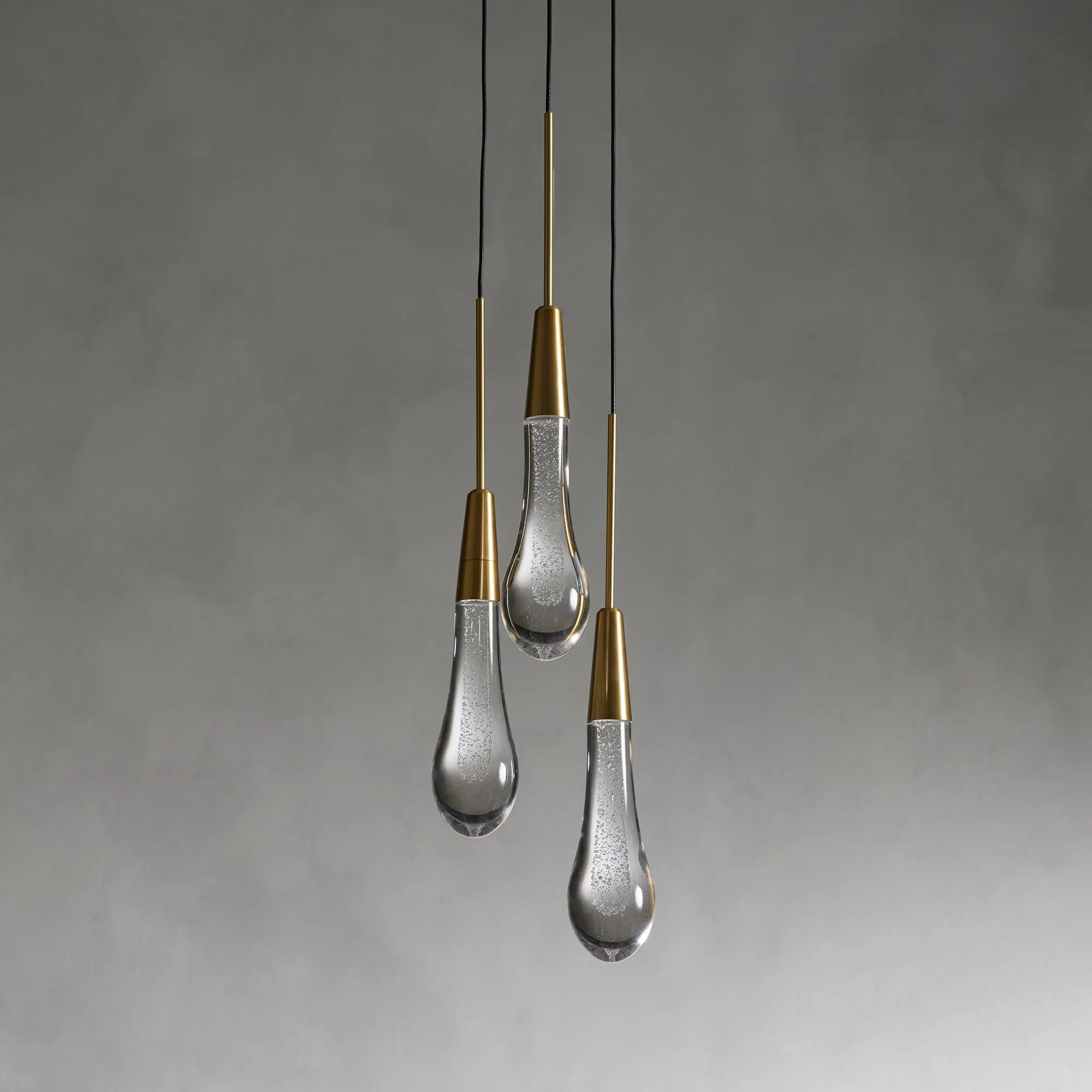 Soltaire Raindrop Glass Cluster Pendant Light - Image 5