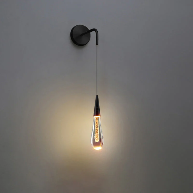 Soltaire Raindrop Glass Cord Wall Sconce - Image 3