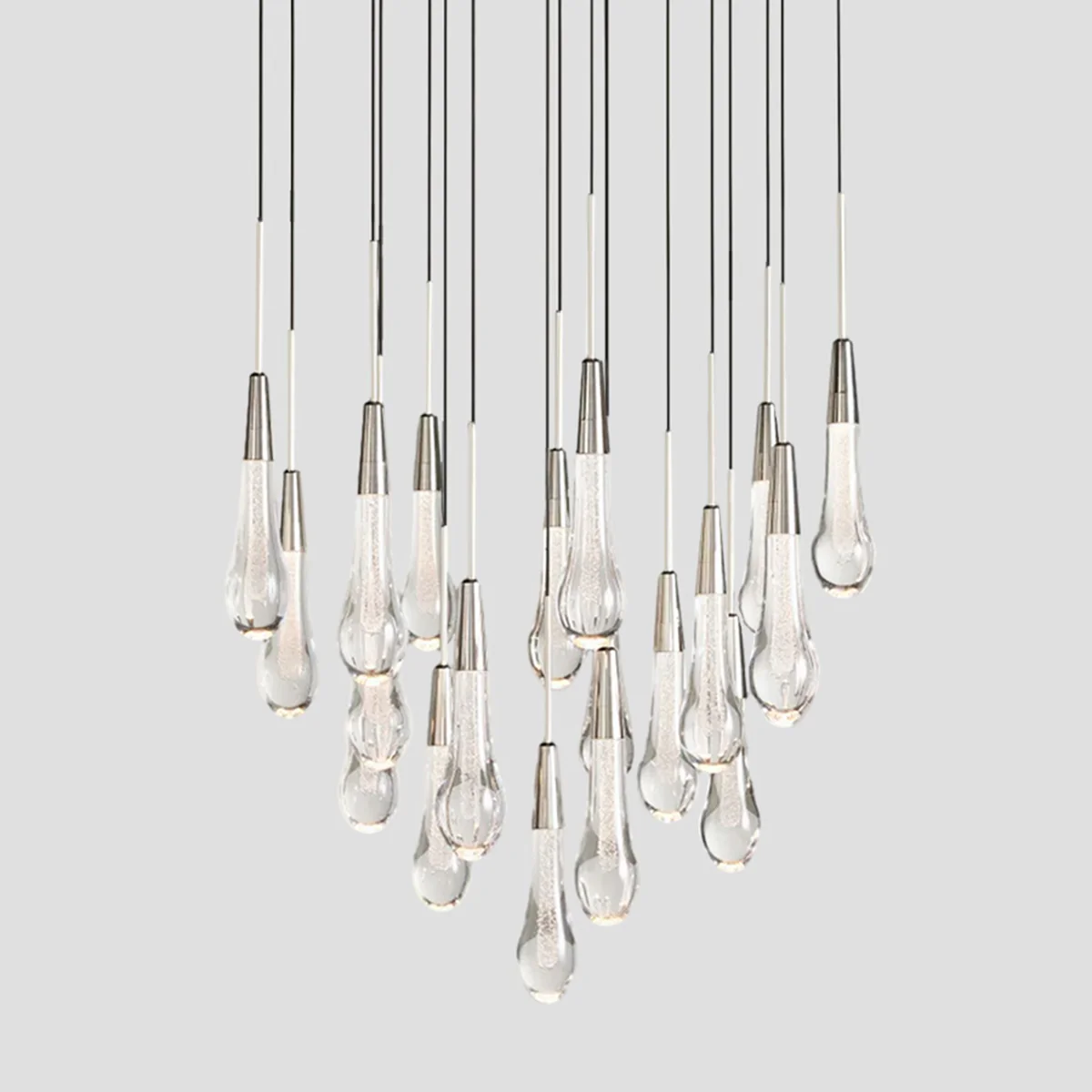Soltaire Raindrop Glass Round Chandelier - Image 20