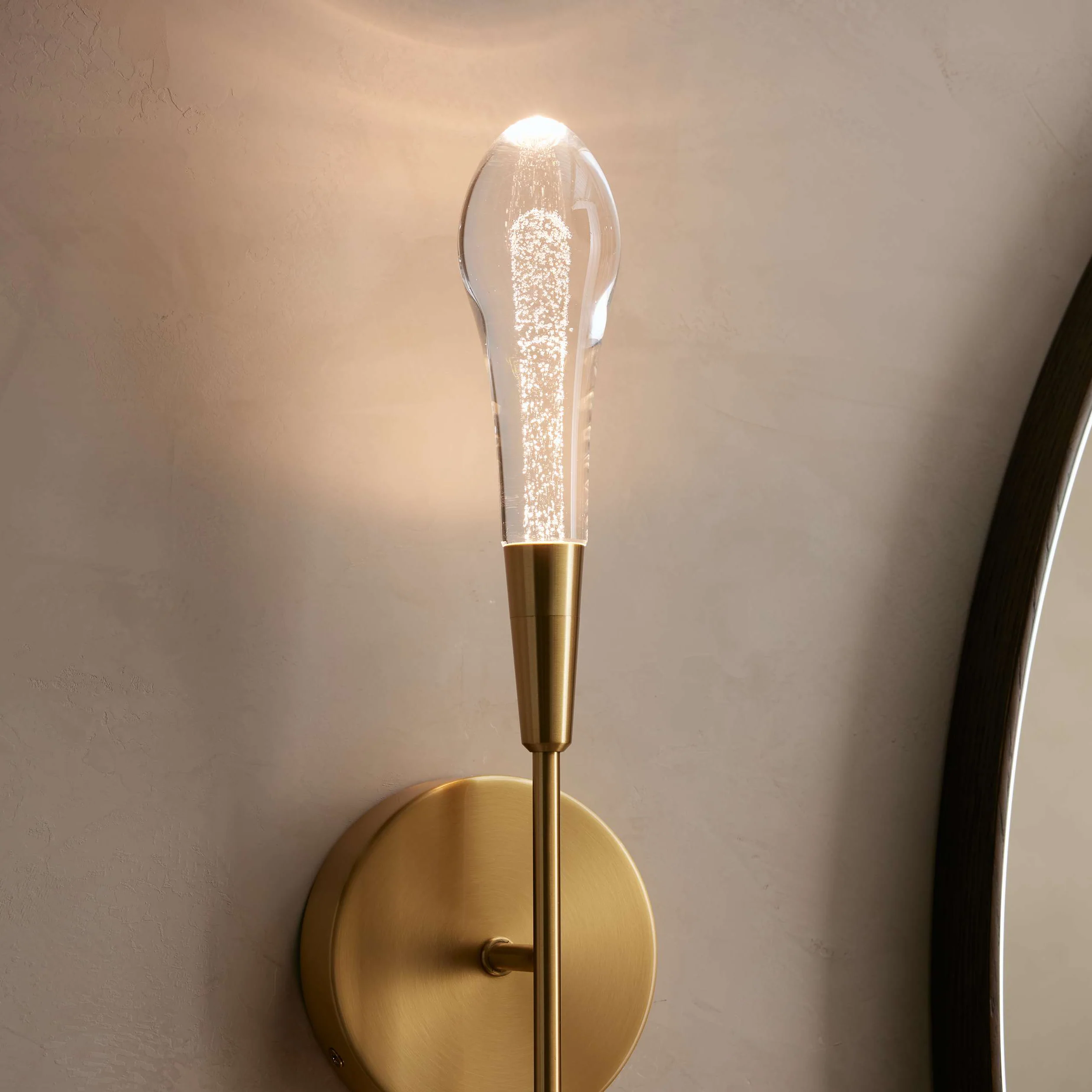 Soltaire Raindrop Glass Wall Sconce - Image 18