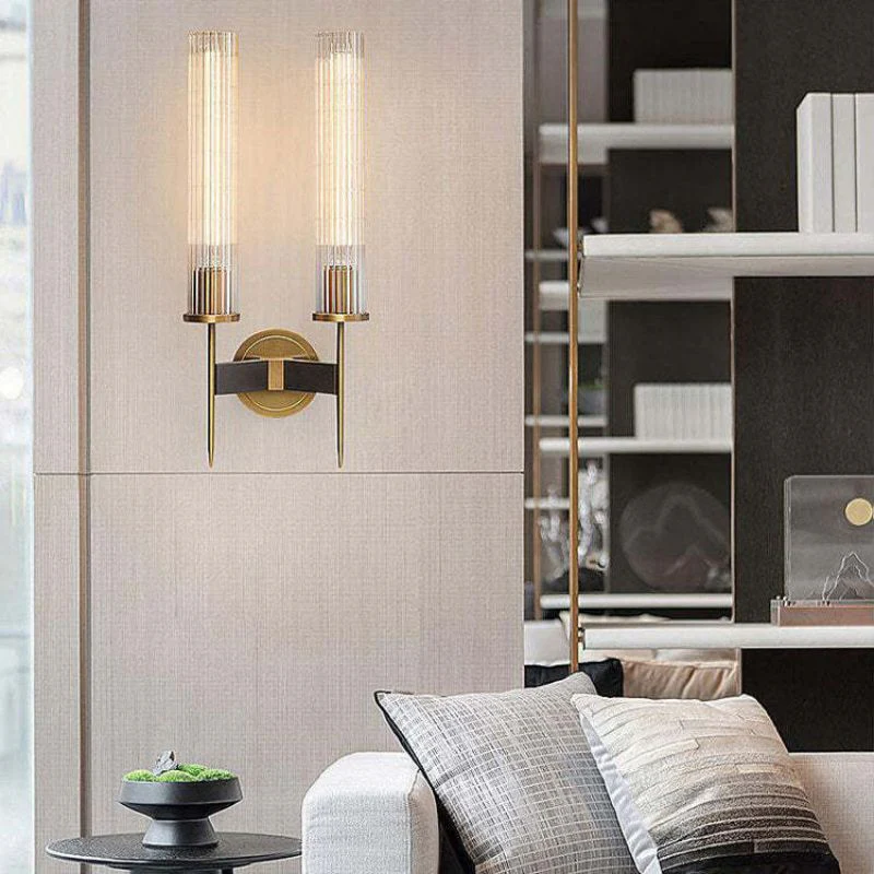 Vallon Channel Glass Double Wall Sconce - Image 9